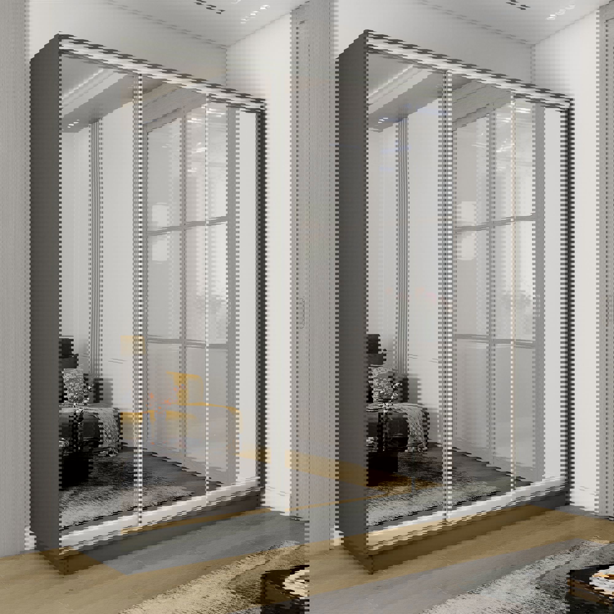 Изображение товара Шкаф-купе Мебельная Компания Е1 3 дверный зеркала Россия