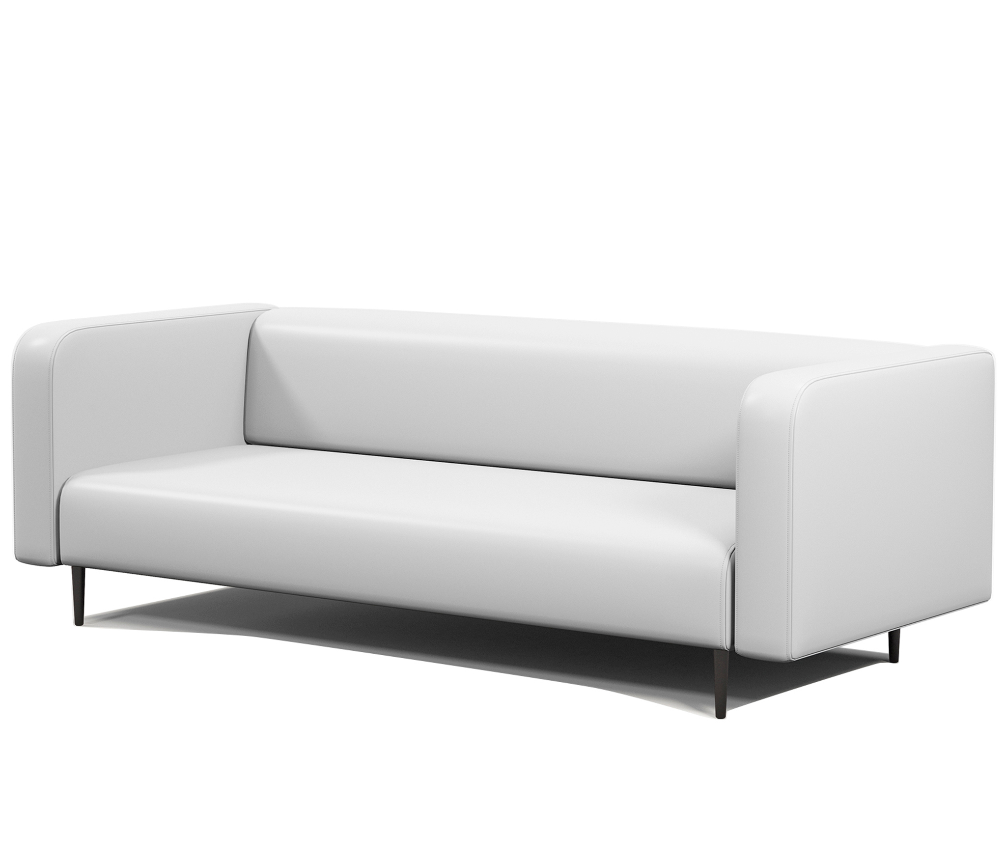 Изображение товара Прямой диван офисный ГАММА Акцент 3 местный из экокожи белого цвета