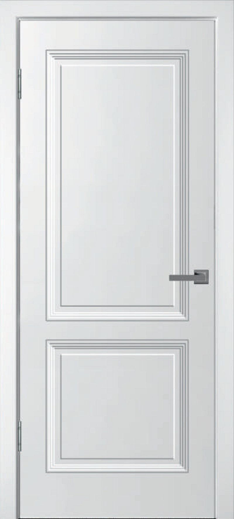 Изображение товара Комплект межкомнатной двери Wanmark Уно-2 глухая 190x60 см эмаль белая с коробкой и наличниками