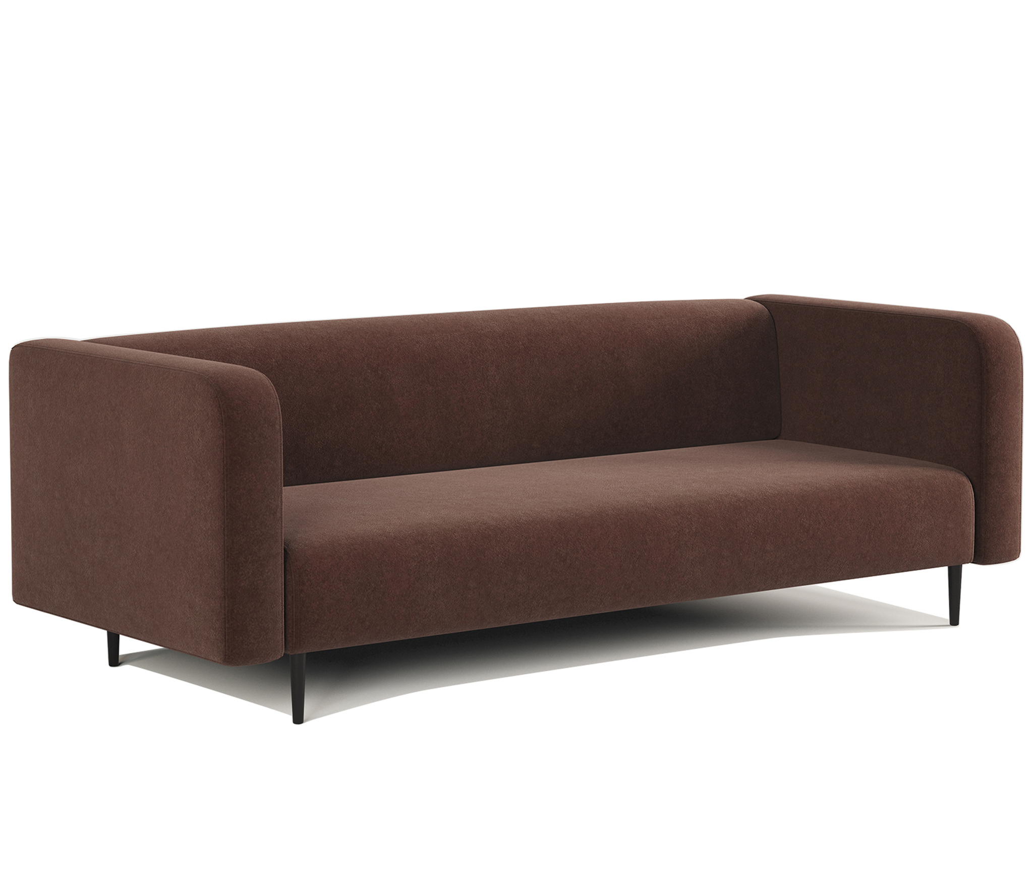 Изображение товара Диван офисный Гамма Акцент прямой 3 места велюр Дрим шоколад