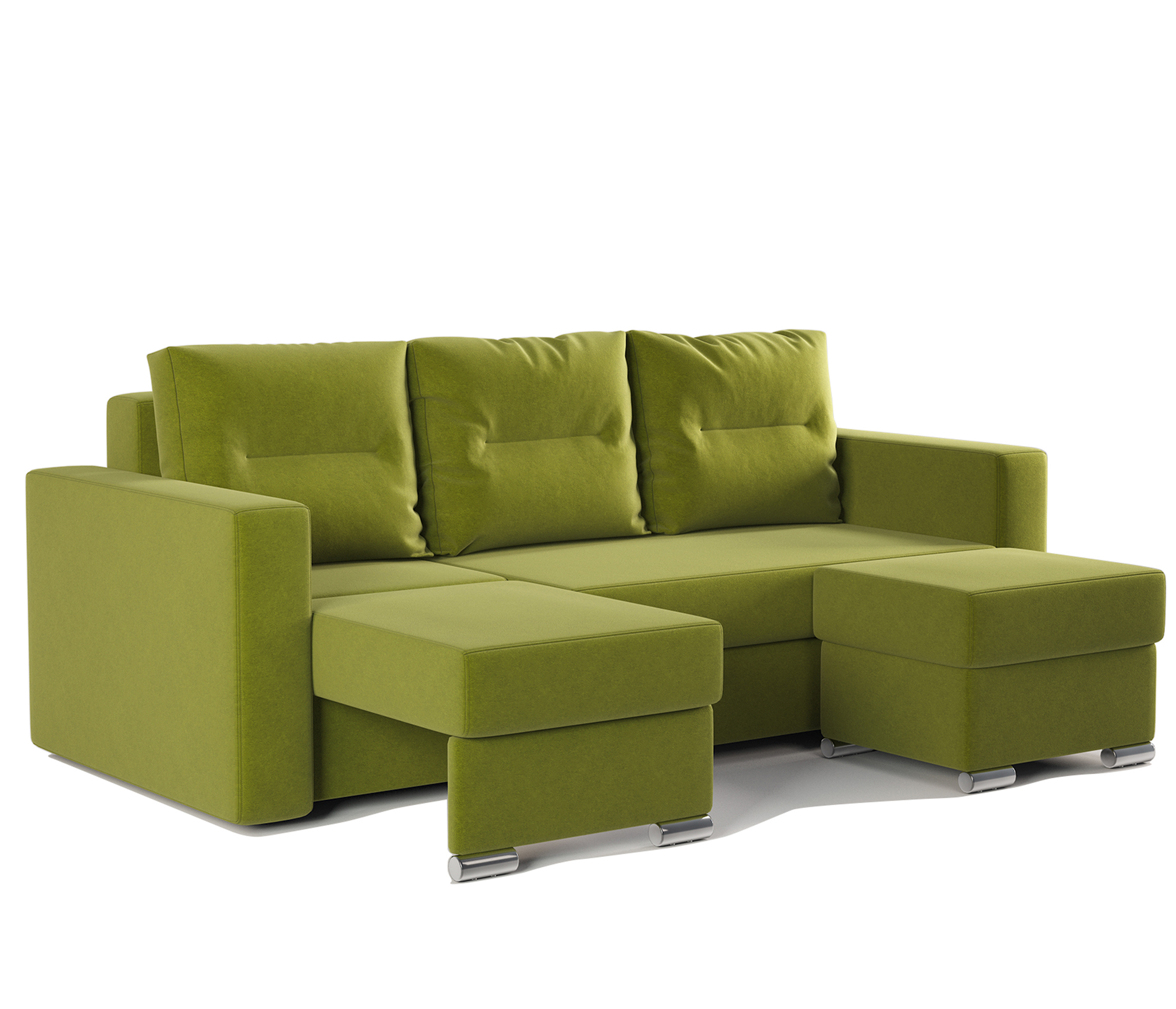 Изображение товара Диван угловой Гамма Рио левый с пуфиком велюр 237x102 см стильный мебельный аксессуар Изображение товара Диван угловой Гамма Рио левый с пуфиком велюр 237x102 см стильный мебельный аксессуар