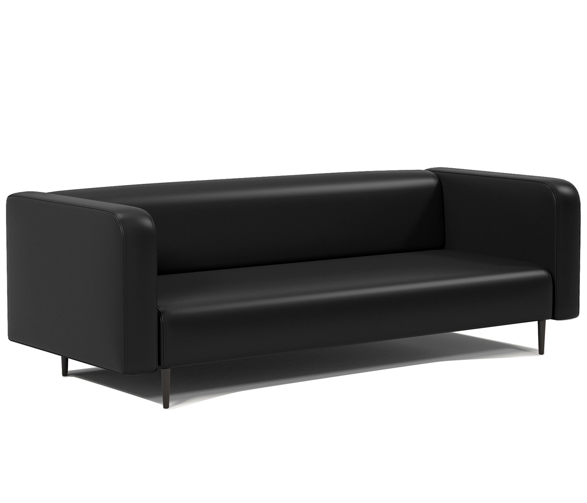 Изображение товара Диван офисный прямой Гамма Акцент 3 места экокожа черный Россия