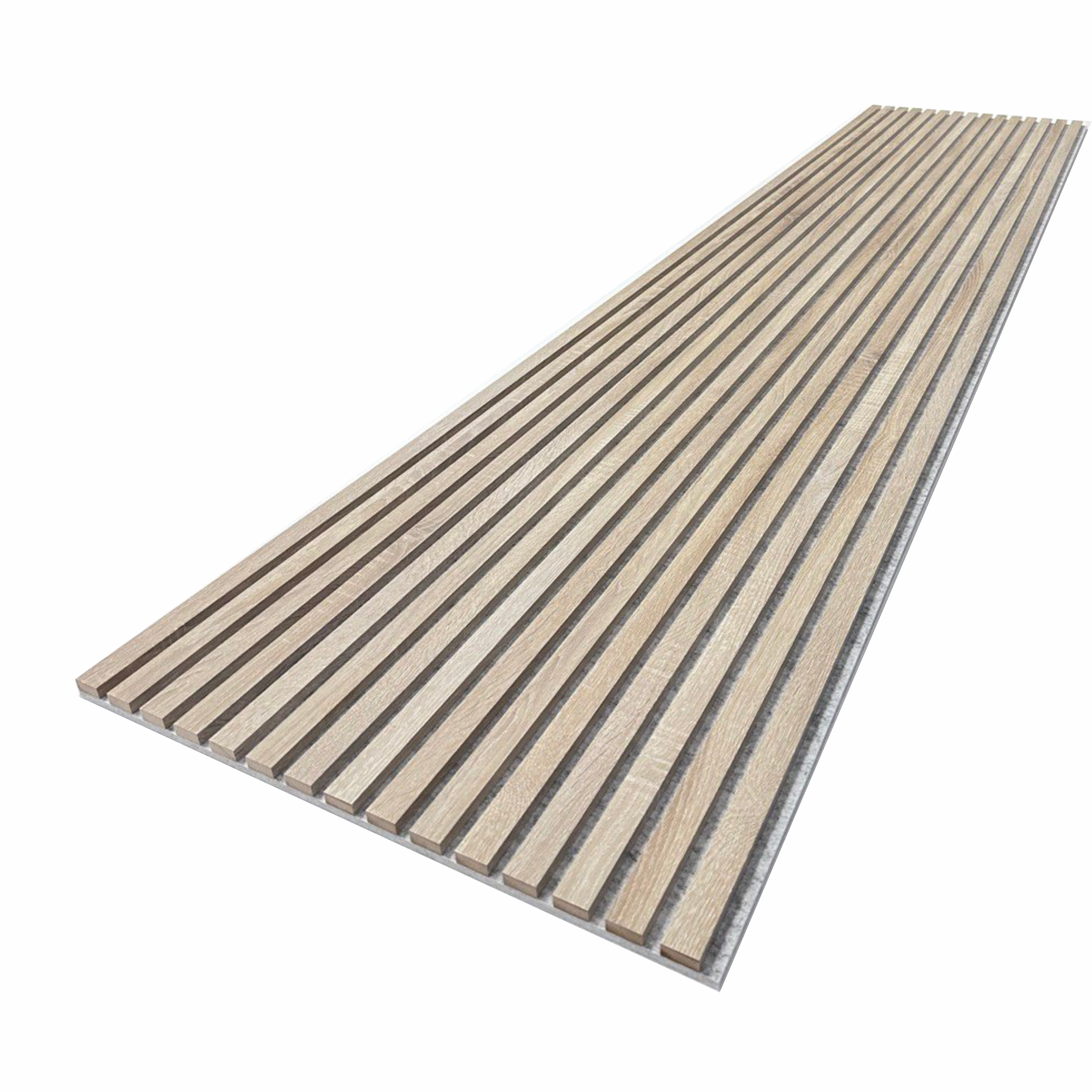 Изображение товара Акустическая декоративная панель Wood app Classic дуб сонома светлый на сером фетре 2780x600x22мм 1.66м²