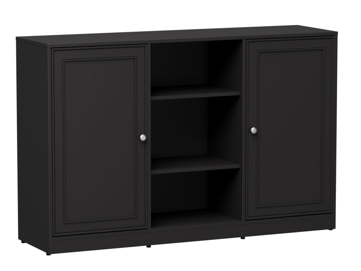 Изображение товара Комод Правила мебели Люси широкий 4 ящика 147x40.1x95.6 см ЛДСП цвет графит Изображение товара Комод Правила мебели Люси широкий 4 ящика 147x40.1x95.6 см ЛДСП цвет графит