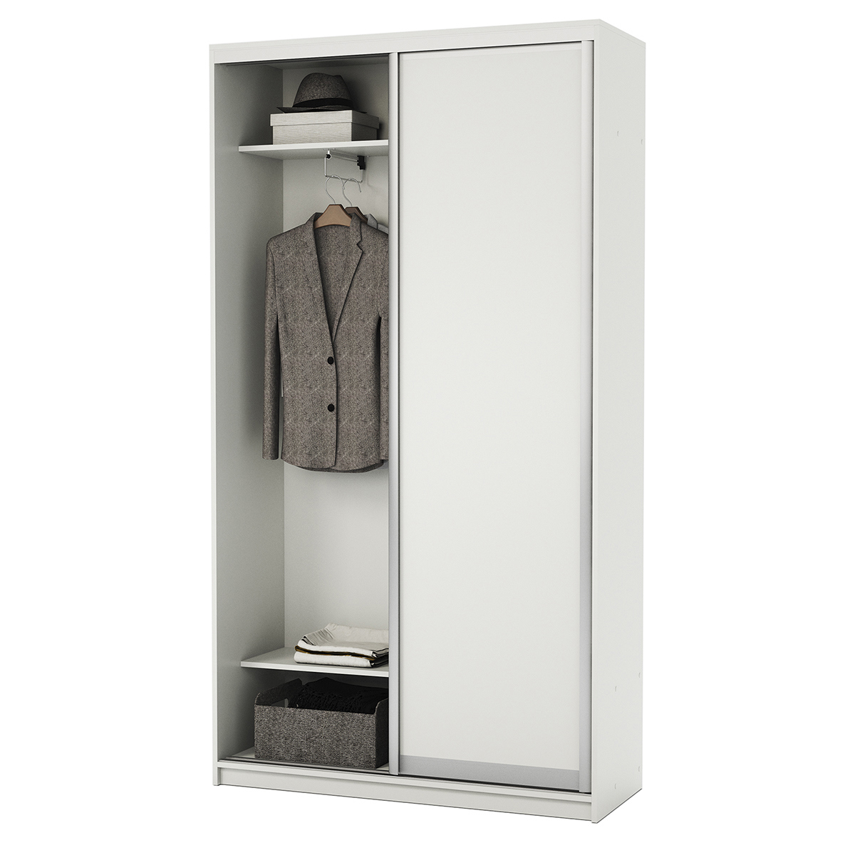 Изображение товара Шкаф-купе Гамма 240x120x45 см белый с 2 дверьми и подсветкой
