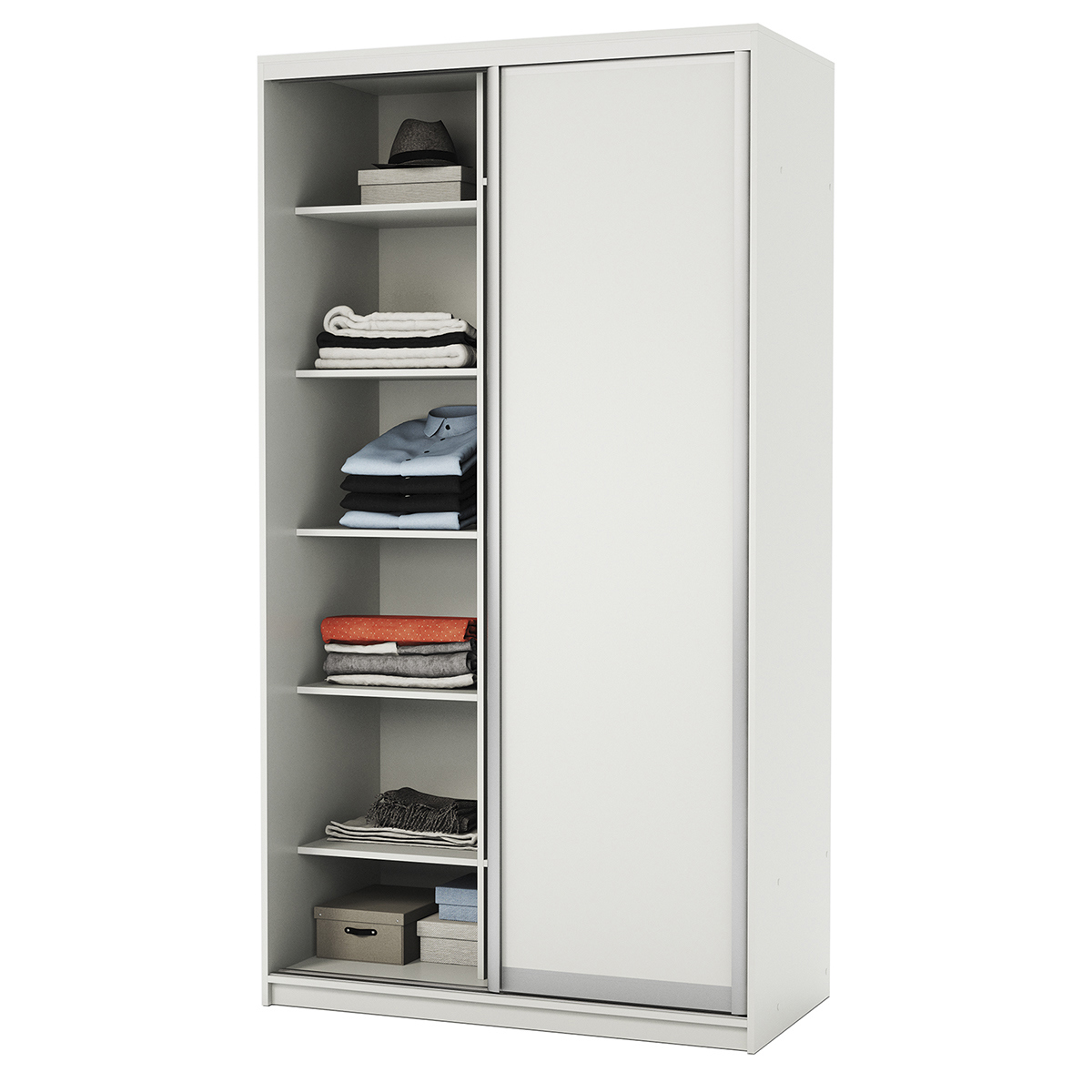 Изображение товара Шкаф-купе Гамма 240x120x60 см с 7 полками белый