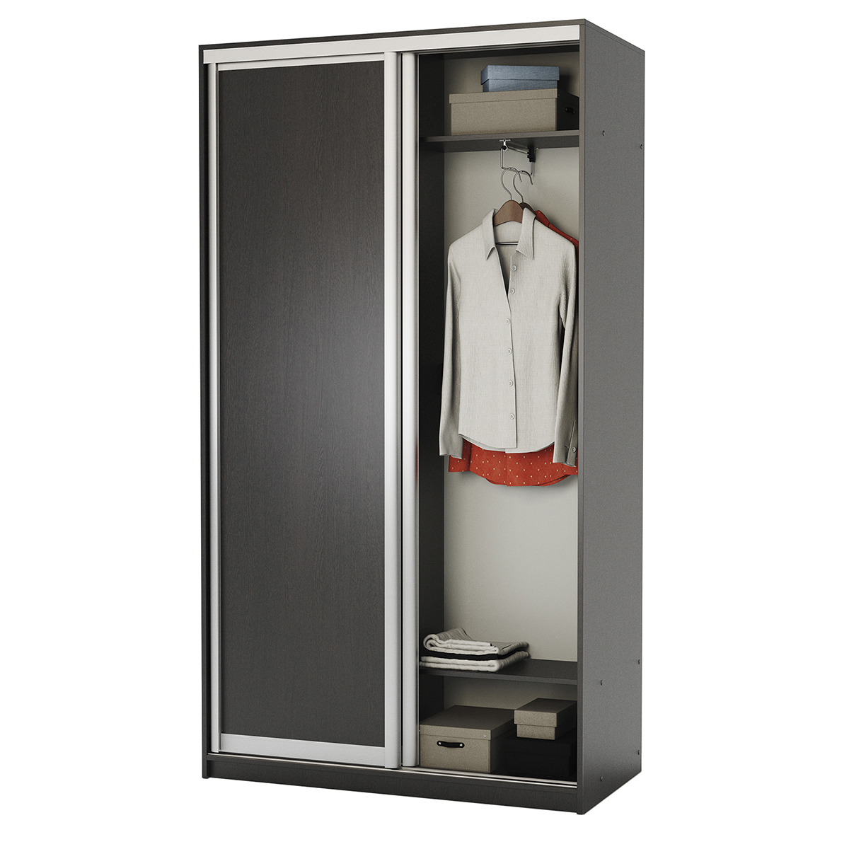 Изображение товара Шкаф-купе Гамма 240x150x45 см Венге на 7 полок