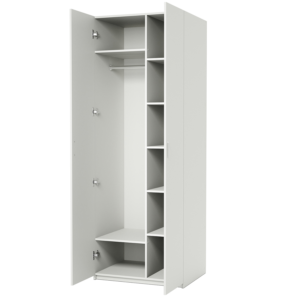 Изображение товара Шкаф распашной Гамма 90x240 см, белый текстурный