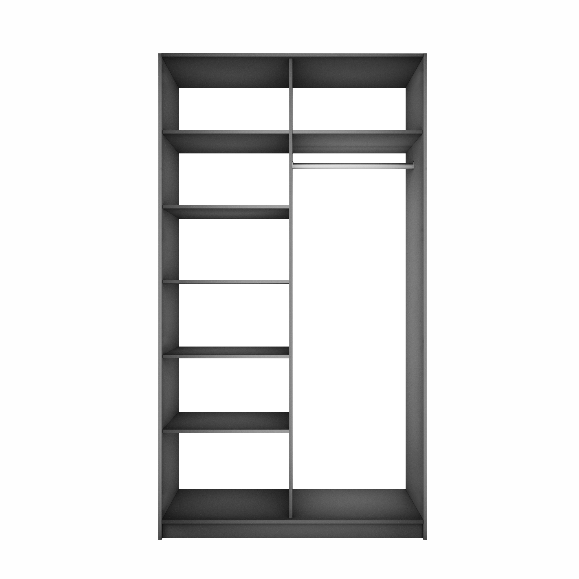 Изображение товара Гардеробная Мебельная компания е1 MOD_GAR_1200_DM 121x220x51 см цвет серый