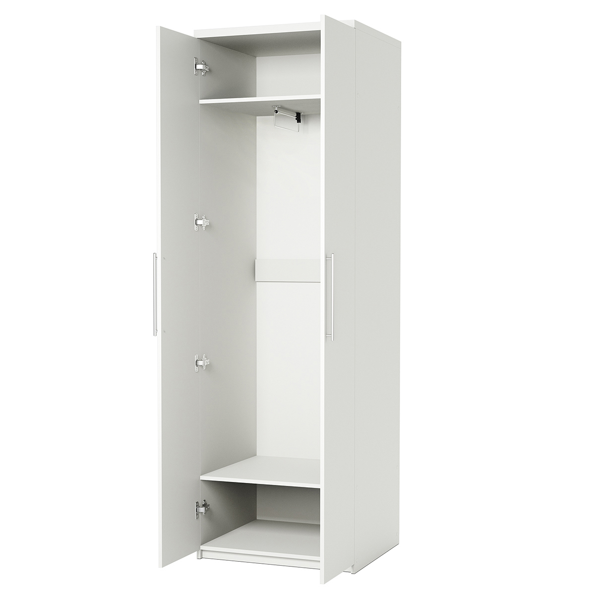 Изображение товара Шкаф распашной Гамма 1901022683 110x240x45 см ЛДСП цвет белый текстурный