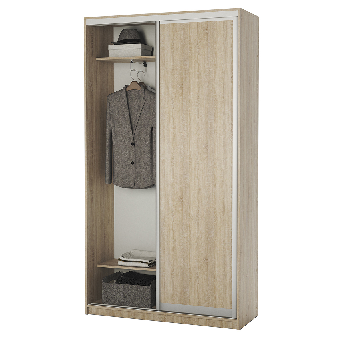 Изображение товара Шкаф-купе Гамма 240x150x45 см с 4 полками и раздвижными дверями