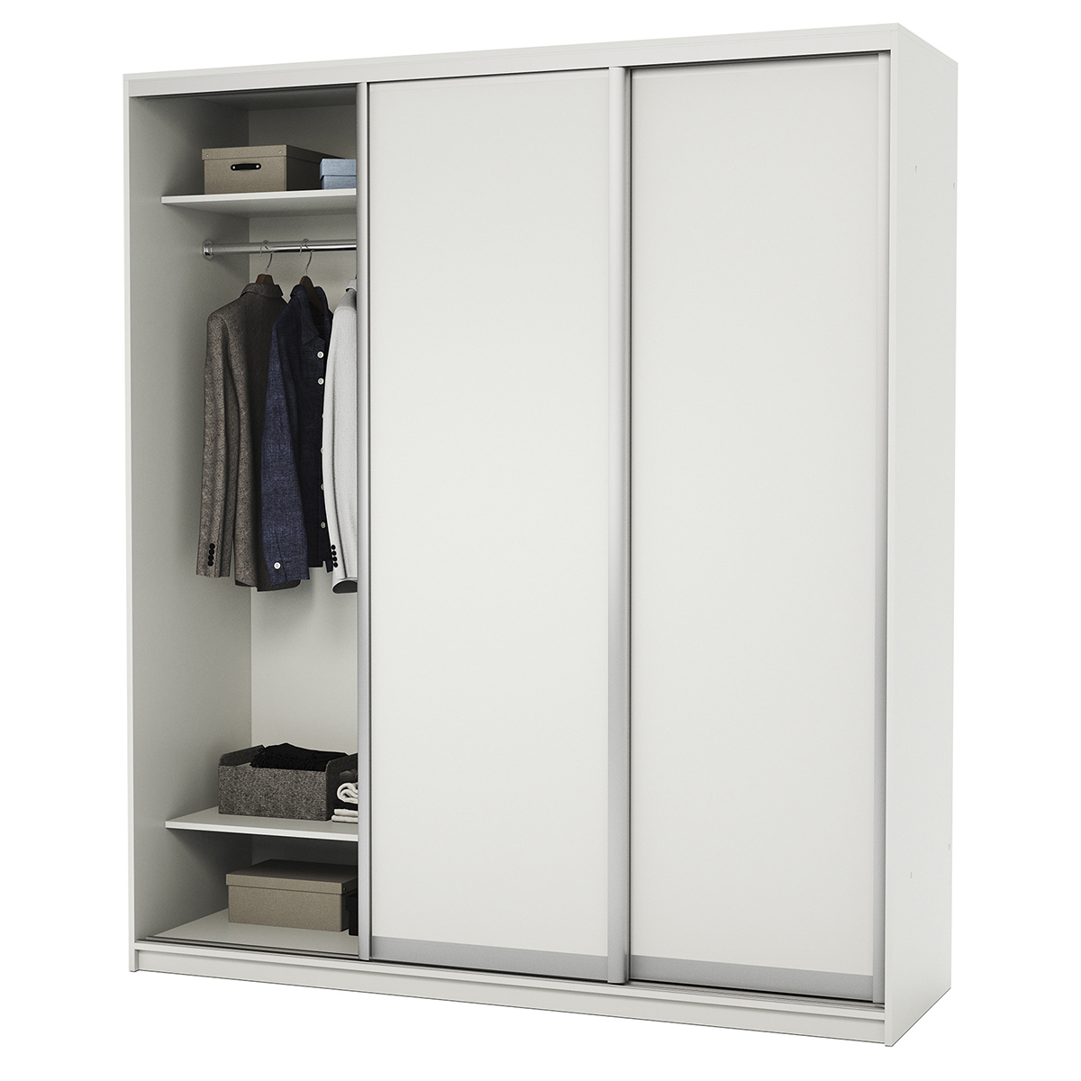 Изображение товара Шкаф-купе ГАММА Премиум 240x240x60 см Белый матовый