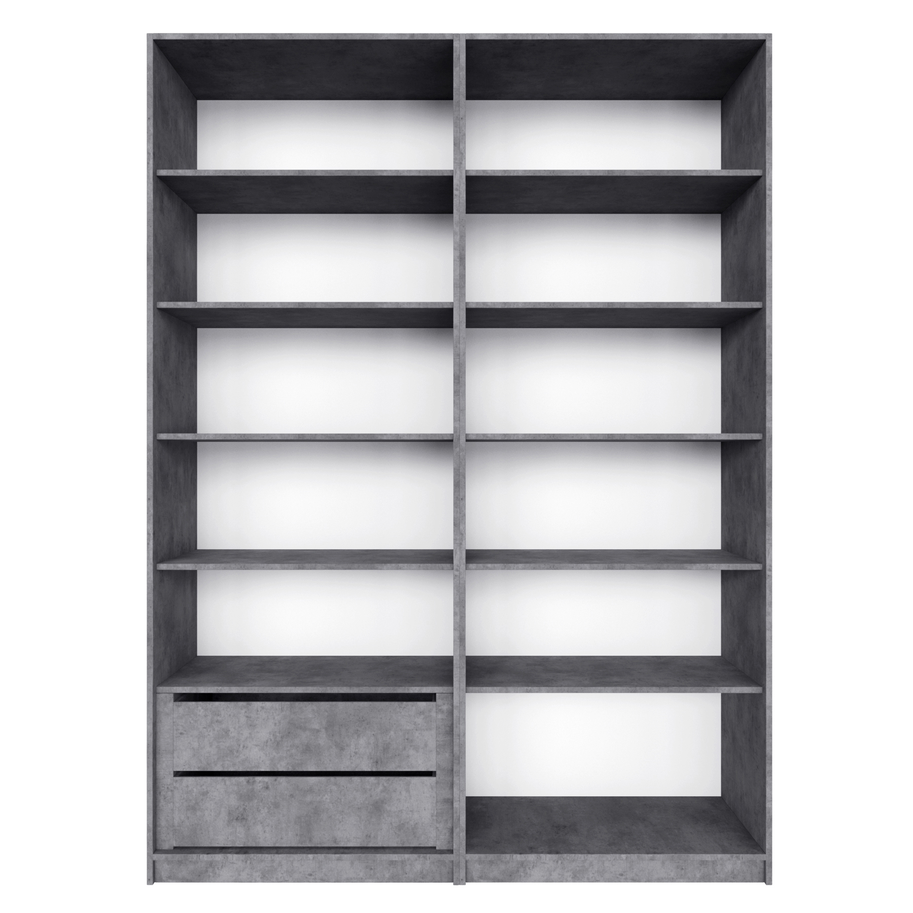 Изображение товара Распашной шкаф из ЛДСП цвет бетон 162x220x52.5 см Мебельная компания е1