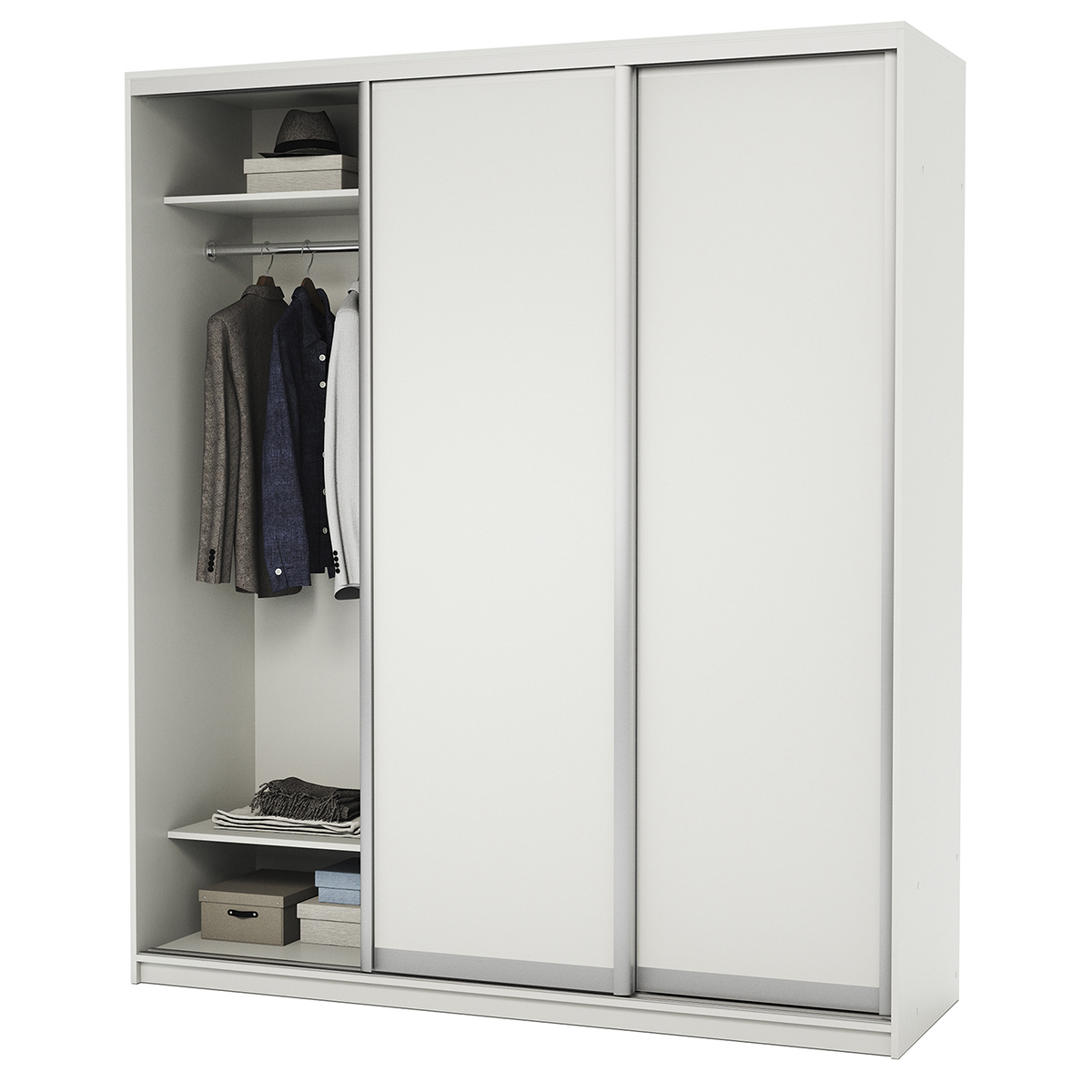 Изображение товара Шкаф-купе Гамма 240x190x60 см с 6 полками и раздвижными дверями