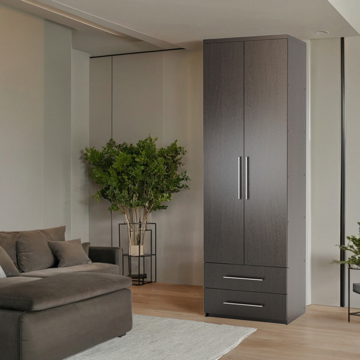 Изображение товара Шкаф распашной Гамма 1901022401 60x240x60 см ЛДСП цвет венге