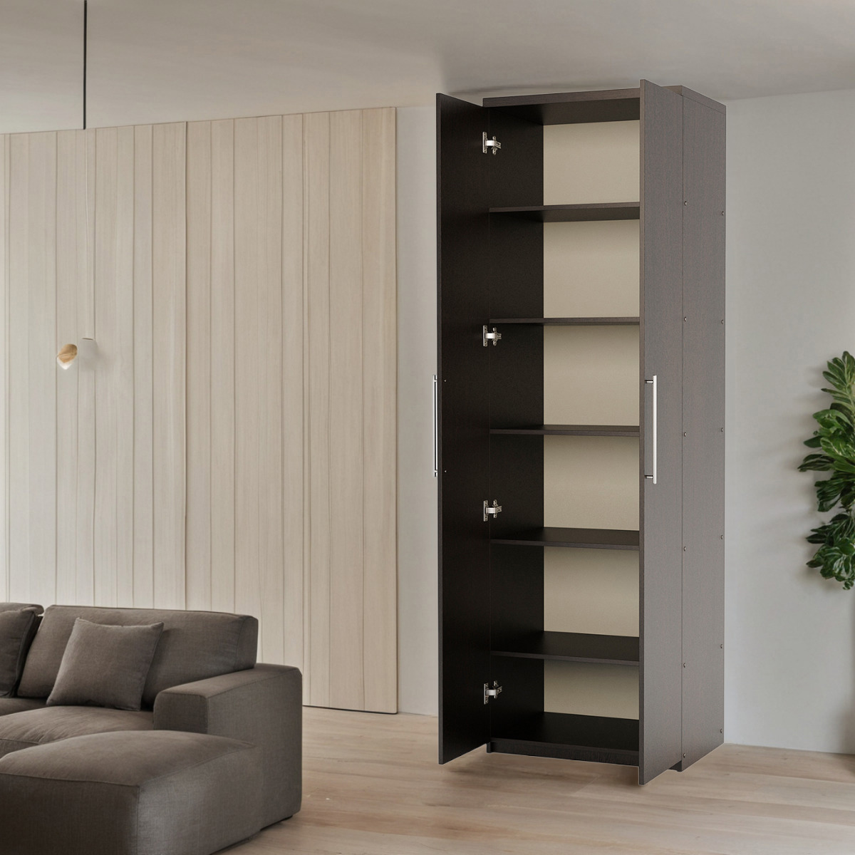 Изображение товара Шкаф распашной Гамма Мелодия МП-21 80x240 см цвет венге