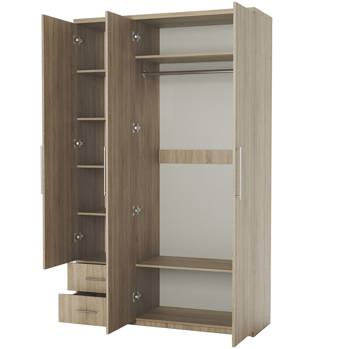 Изображение товара Шкаф распашной Гамма 24062027102 120x240x60 см ЛДСП цвет дуб сонома