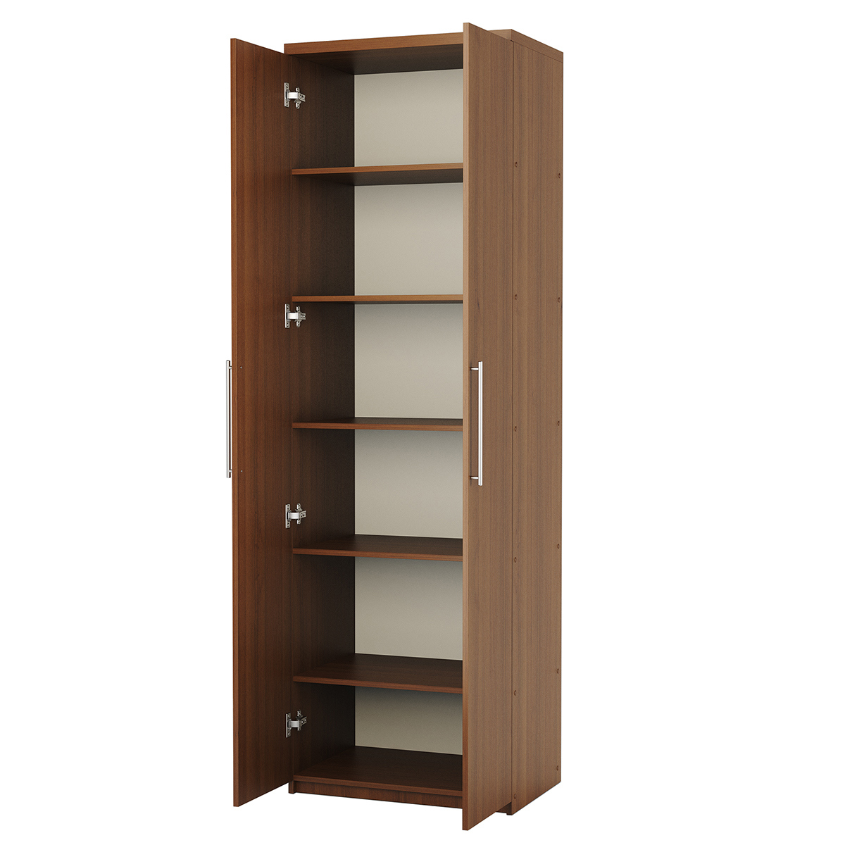 Изображение товара Шкаф распашной Гамма Мелодия МП-21 60x240x60 см орех для спальни и гостиной