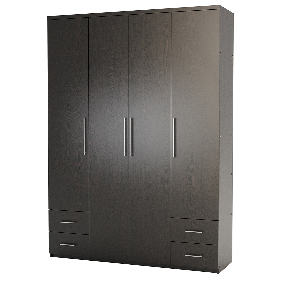 Изображение товара Шкаф распашной Гамма 200x240x60 см венге из ЛДСП, классический дизайн Изображение товара Шкаф распашной Гамма 200x240x60 см венге из ЛДСП, классический дизайн