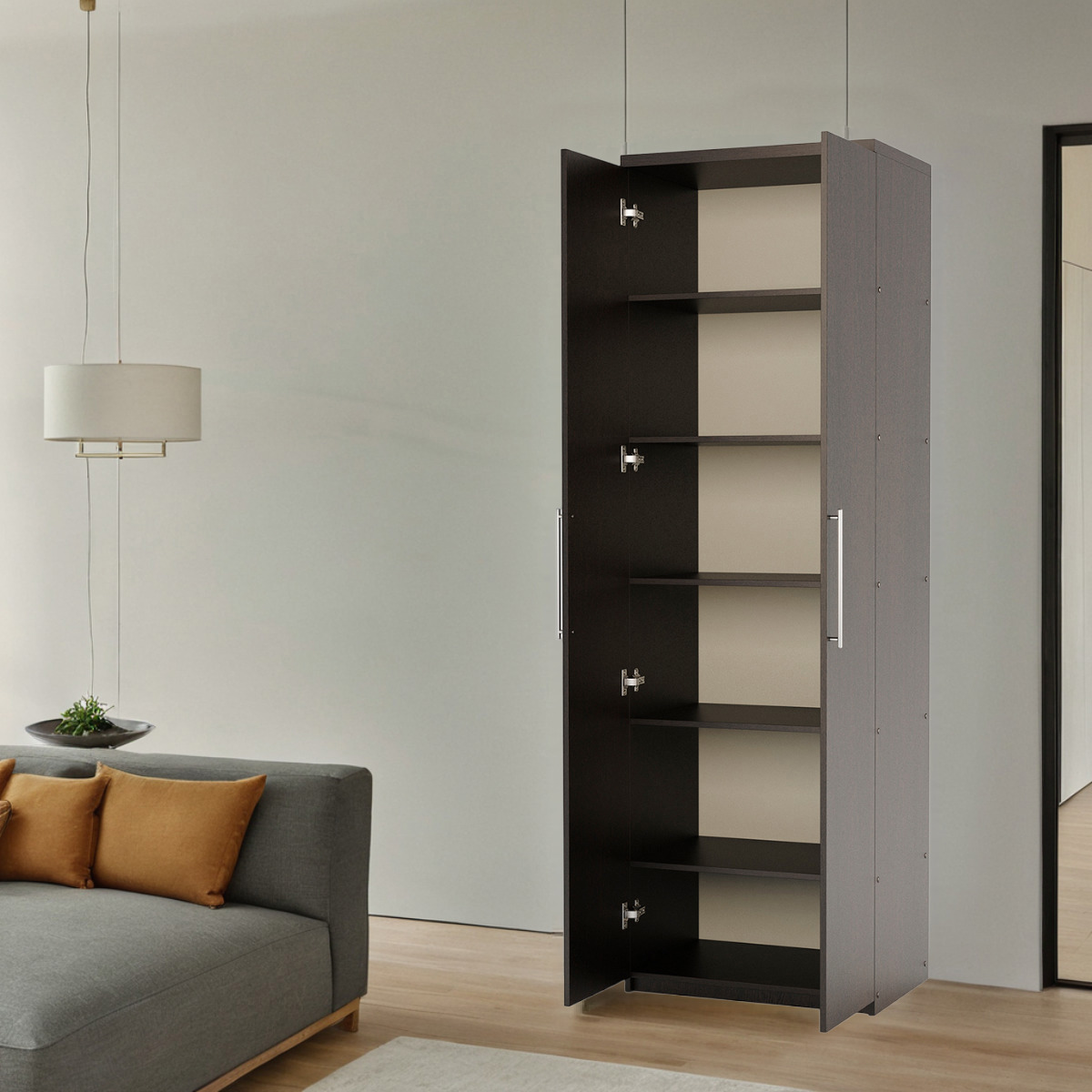 Изображение товара Раскладной шкаф для белья Гамма Мелодия МП-21 венге 110x240x60 см