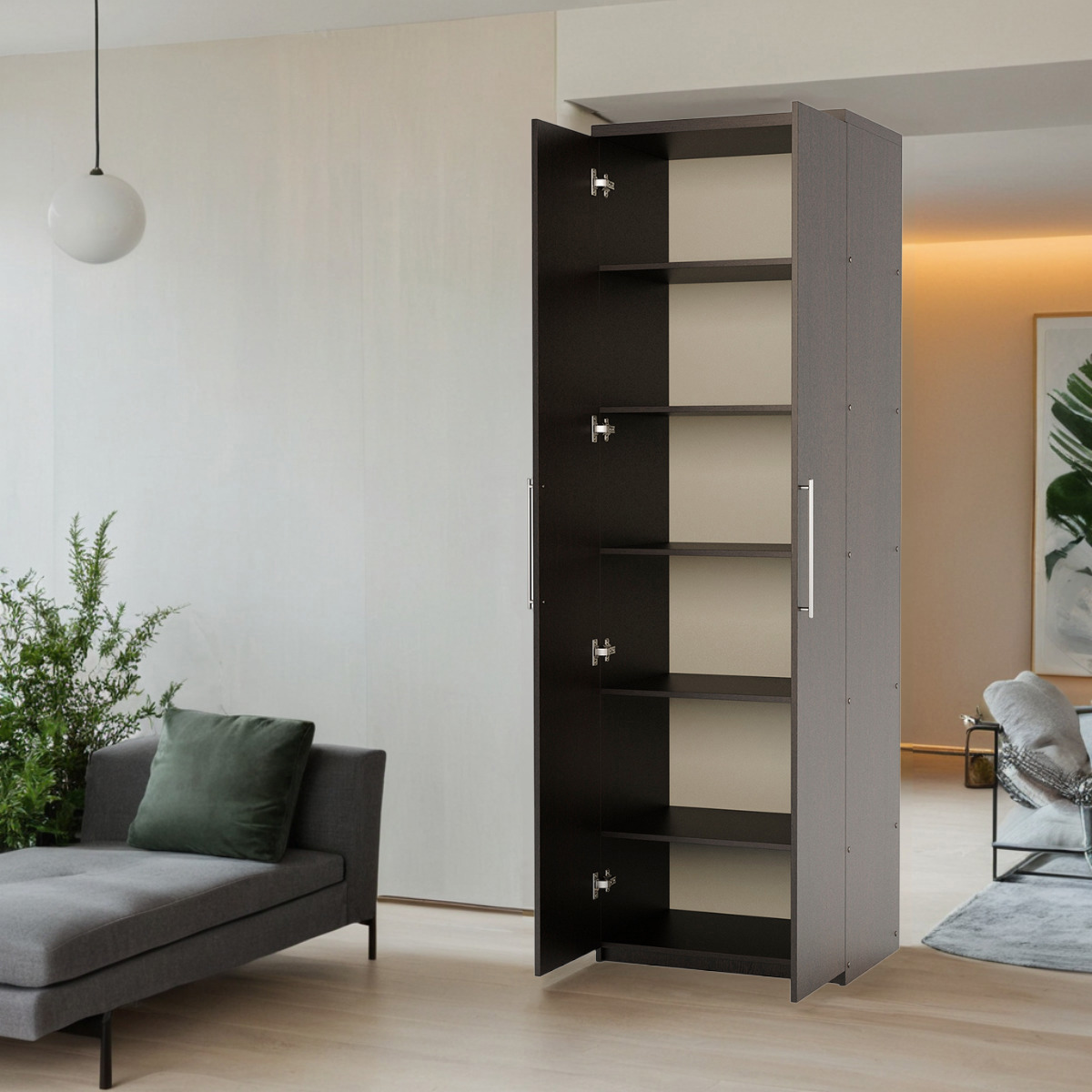 Изображение товара Шкаф распашной Гамма 1901022341 90x240 см цвет венге