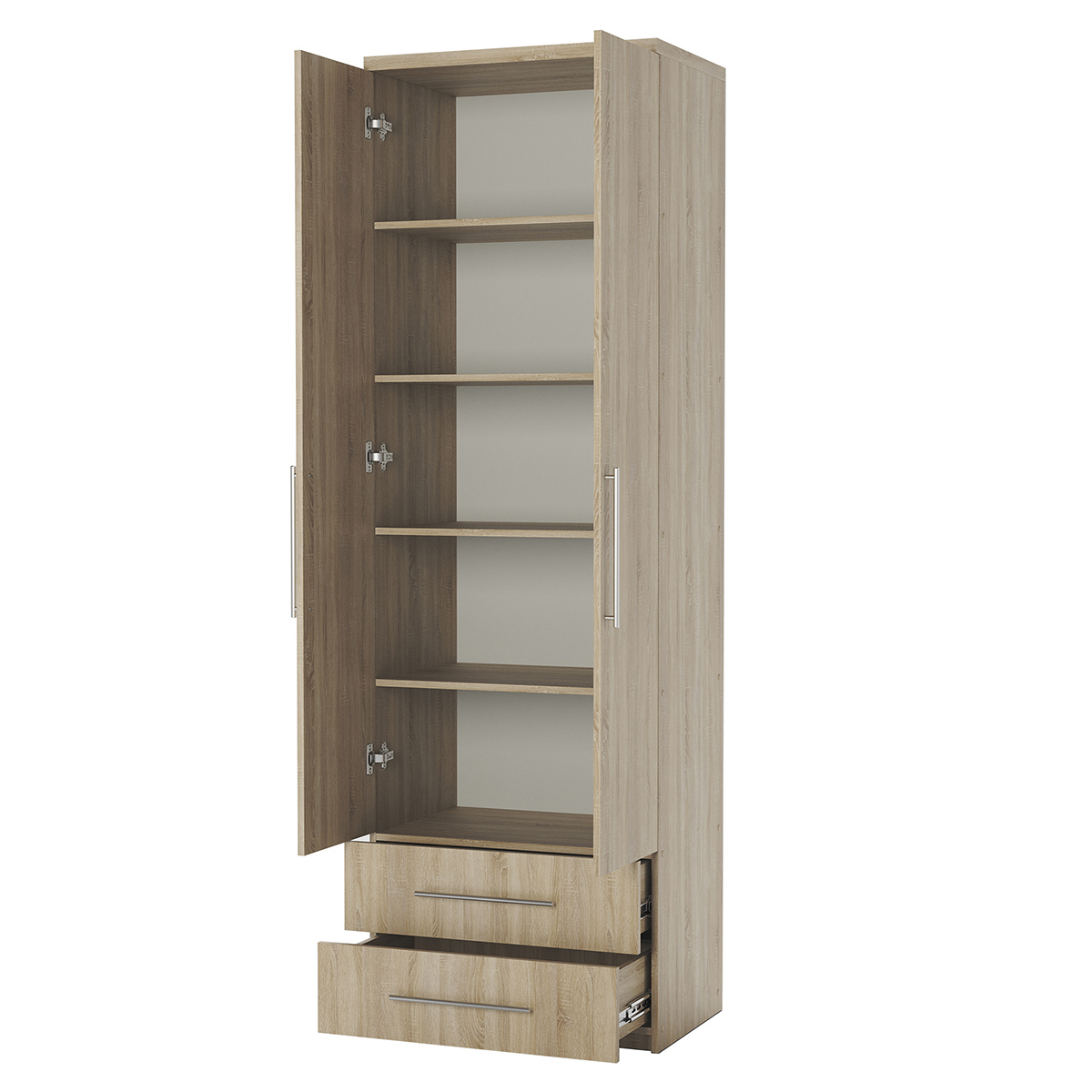 Изображение товара Шкаф распашной Гамма 70x240см дуб сонома ЛДСП классика современных интерьеров Изображение товара Шкаф распашной Гамма 70x240см дуб сонома ЛДСП классика современных интерьеров