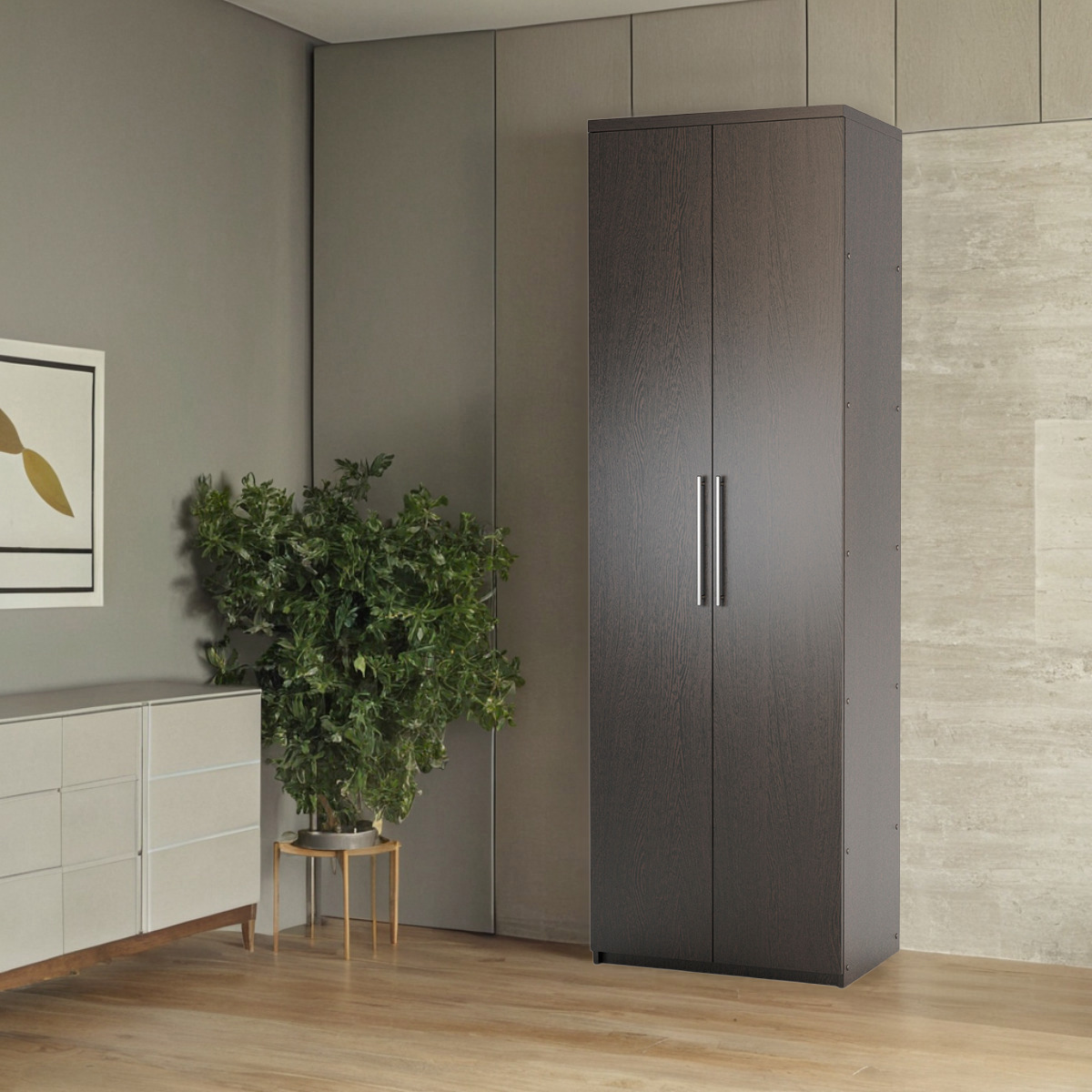 Изображение товара Шкаф распашной Гамма 1901022335 венге для дома и офиса 60x240x60 см Изображение товара Шкаф распашной Гамма 1901022335 венге для дома и офиса 60x240x60 см