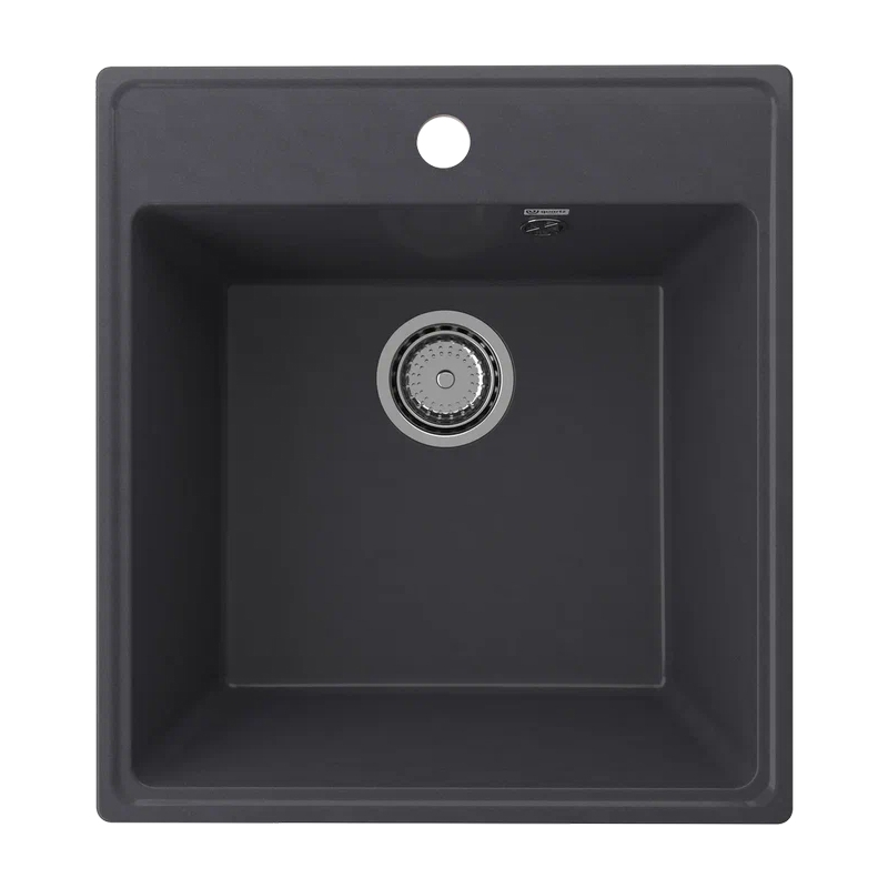 Изображение товара Мойка для кухни Ulgran Forte 460-08 50x46 см глубина чаши 18 см искусственный камень цвет черный