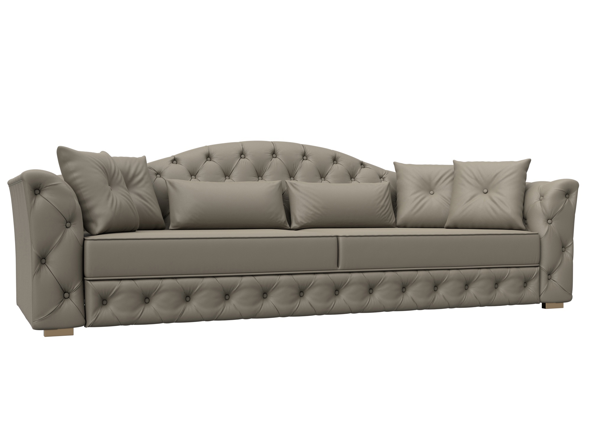 Изображение товара Диван прямой Артис Лига диванов 126369 250x97x103 см экокожа цвет grifon 04 бежевый