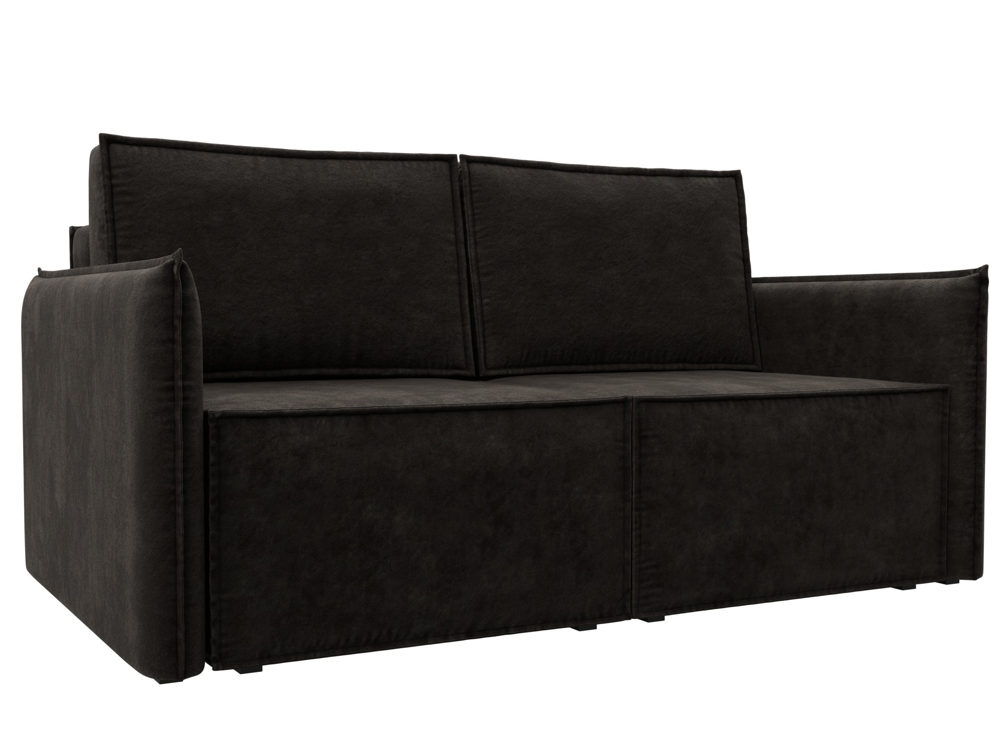 Изображение товара Диван прямой Либерти мини Лига диванов 159x94x108 см велюр коричневый