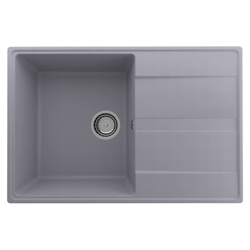 Изображение товара Мойка для кухни Ulgran Prima 750-05 50x75 см глубина чаши 18 см искусственный камень цвет серый Изображение товара Мойка для кухни Ulgran Prima 750-05 50x75 см глубина чаши 18 см искусственный камень цвет серый