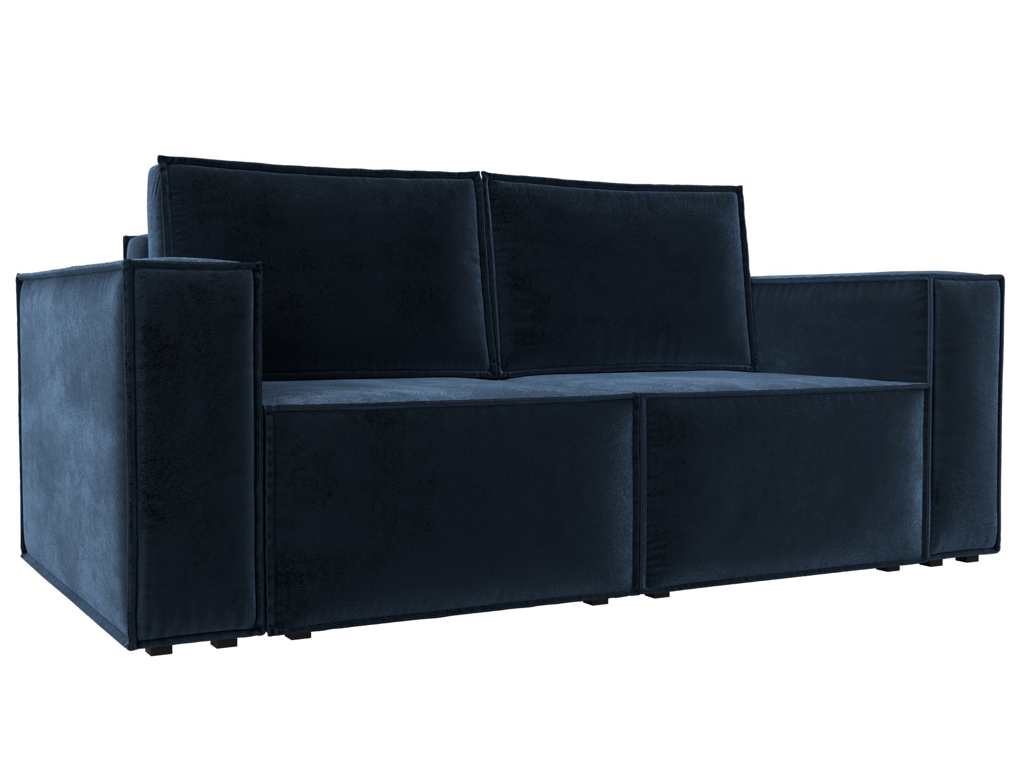 Изображение товара Диван Куба мини раскладной велюр TOWER 13 синий 180x94x108 см