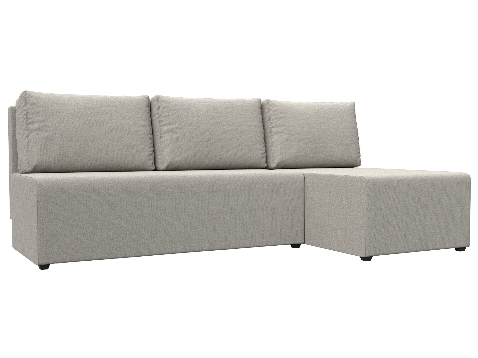 Изображение товара Угловой диван Поло правый угол Лига диванов 124x199 см рогожка бежевый