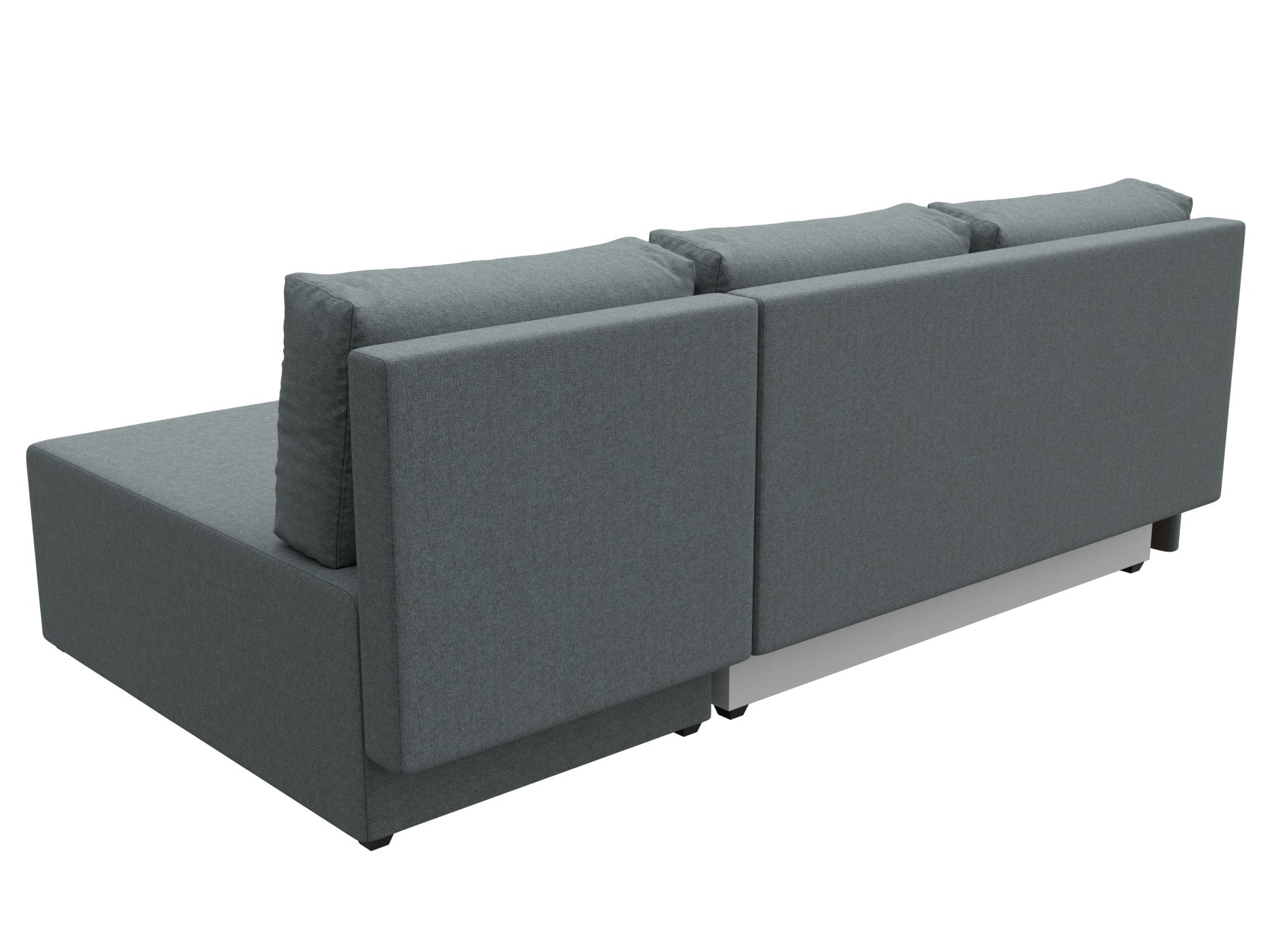 Изображение товара Диван угловой Поло правый угол Лига диванов 125835 199x89x133 см рогожка цвет амур 07 серый