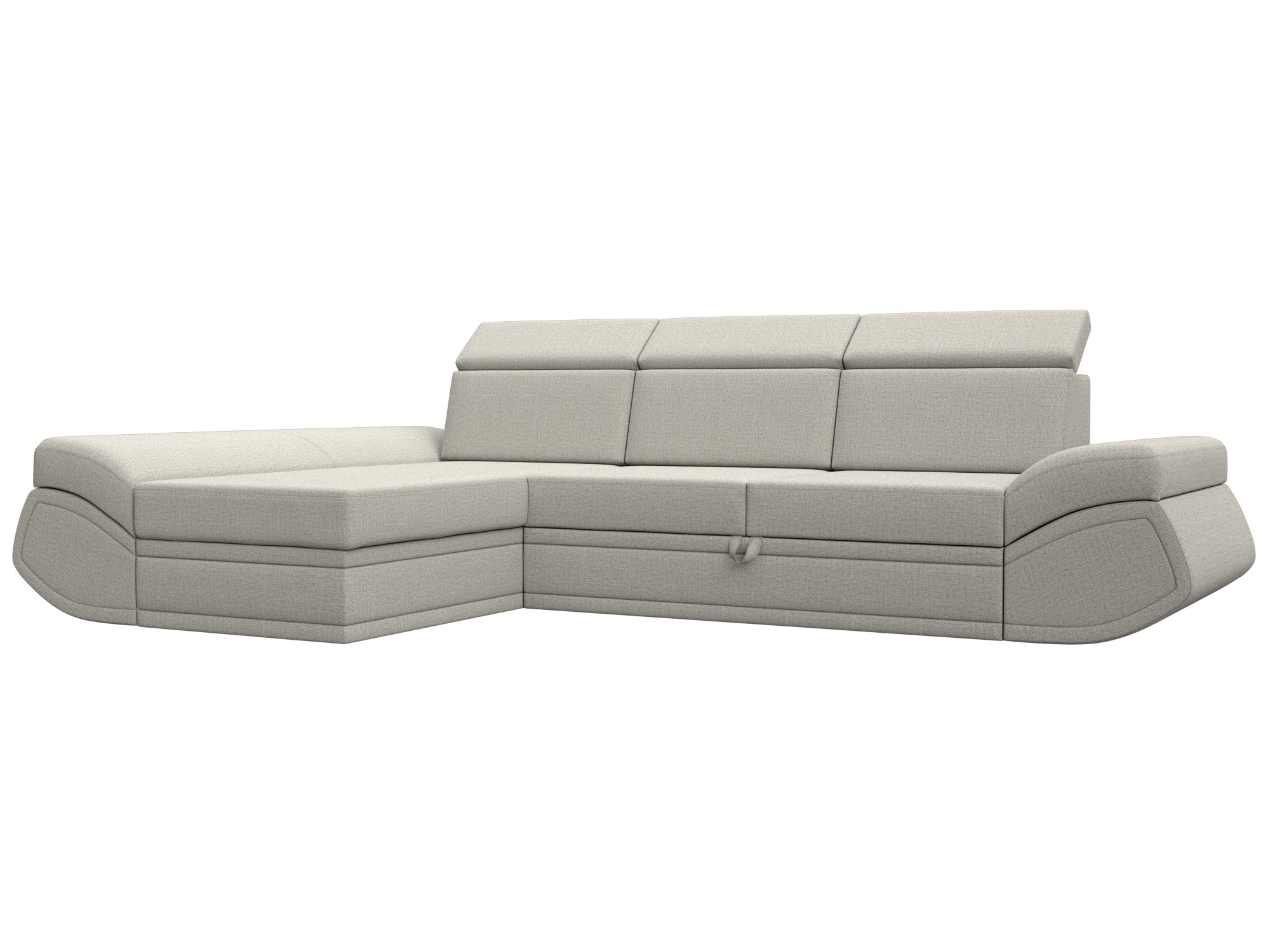 Изображение товара Диван угловой Лига-032 левый угол Лига диванов 125990L 318x88x192 см рогожка цвет амур 02 бежевый