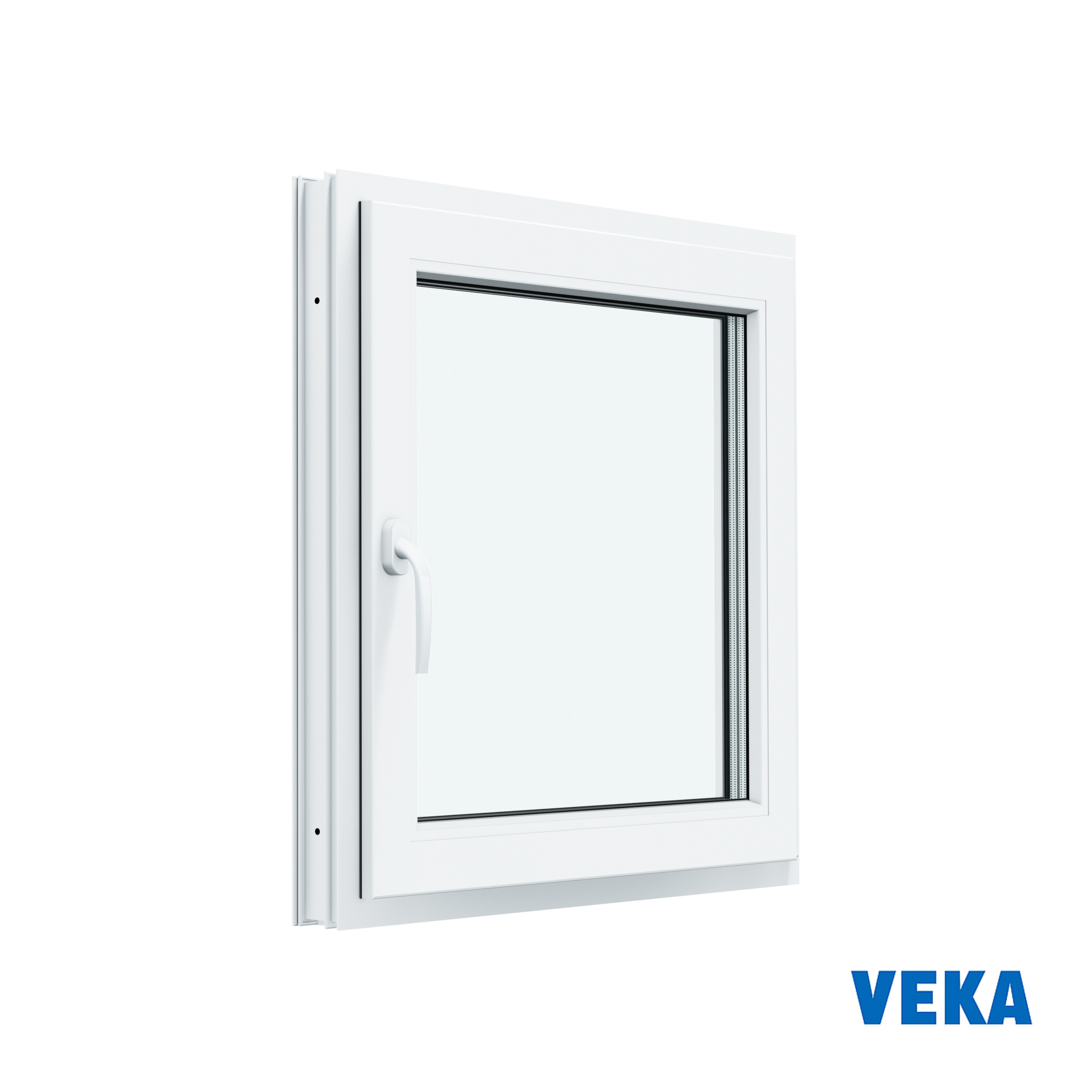 Изображение товара Пластиковое окно ПВХ Veka WHS одностворчатое поворотное 600x500мм однокамерный стеклопакет цвет белый