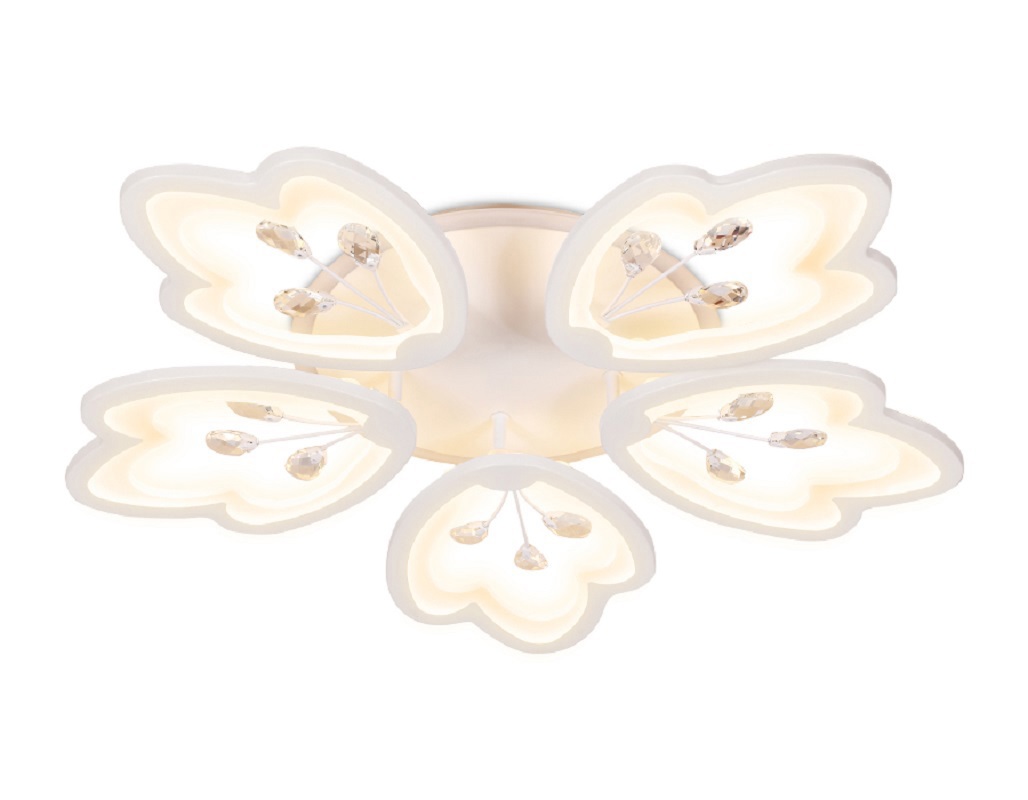 Изображение товара Люстра потолочная светодиодная Ambrella Light AMBR_FA510 Acrylica с пультом управления 18 м² нейтральный белый свет цвет белый Изображение товара Люстра потолочная светодиодная Ambrella Light AMBR_FA510 Acrylica с пультом управления 18 м² нейтральный белый свет цвет белый