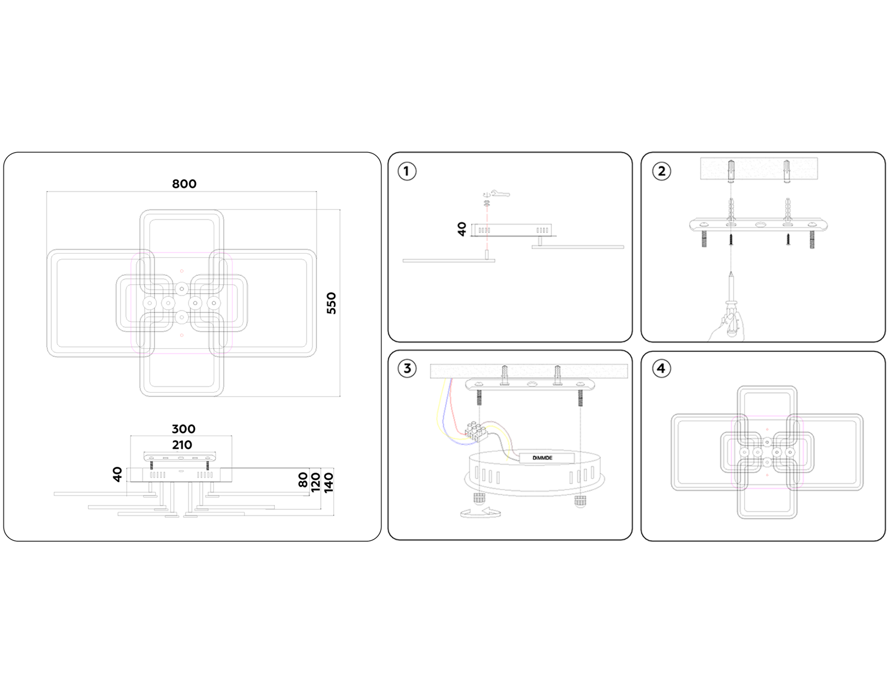 Изображение товара Люстра потолочная светодиодная Ambrella Light AMBR_FA5307 с пультом управления