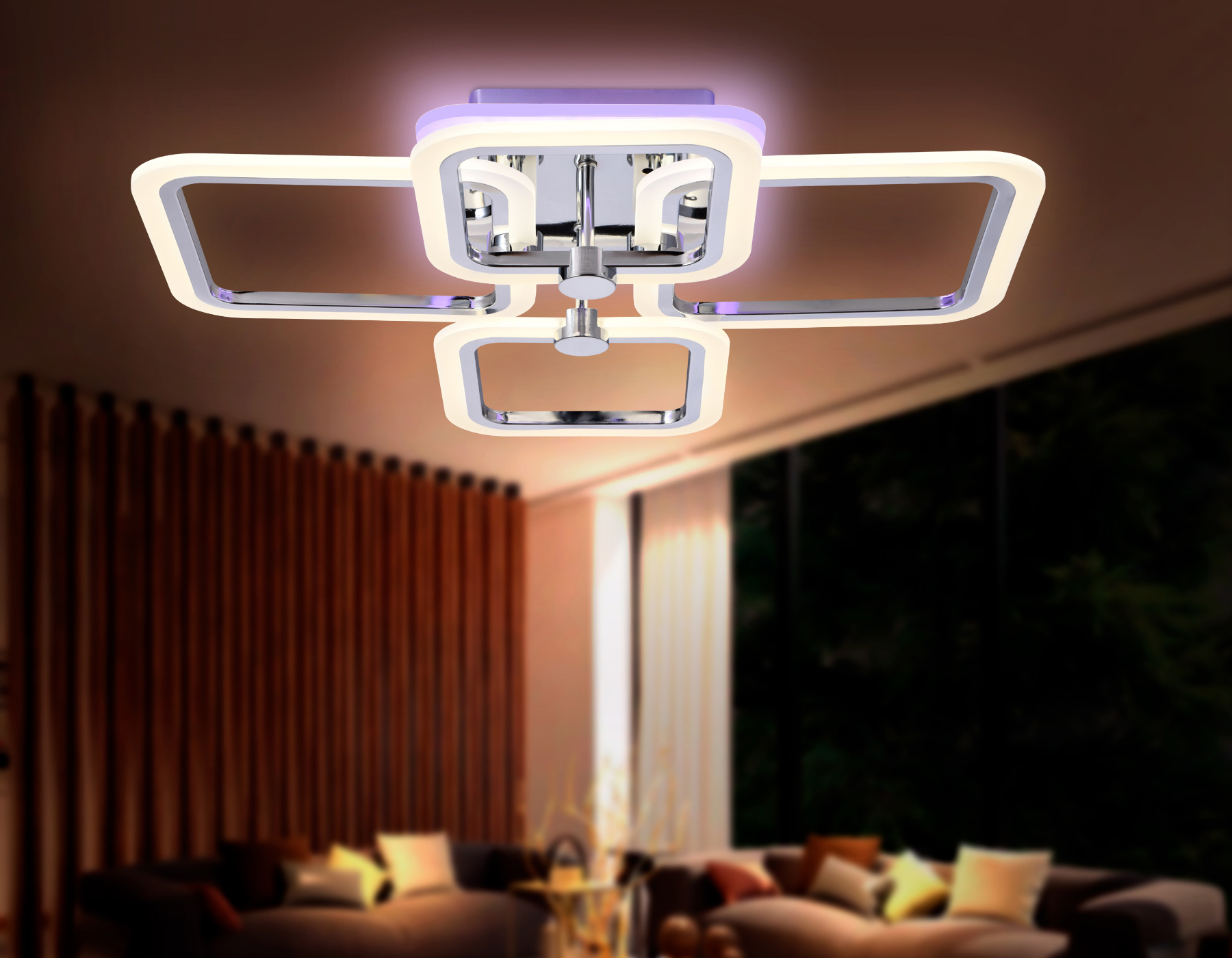 Изображение товара Светодиодная потолочная люстра Ambrella Light FA534 с пультом и регулируемым цветом