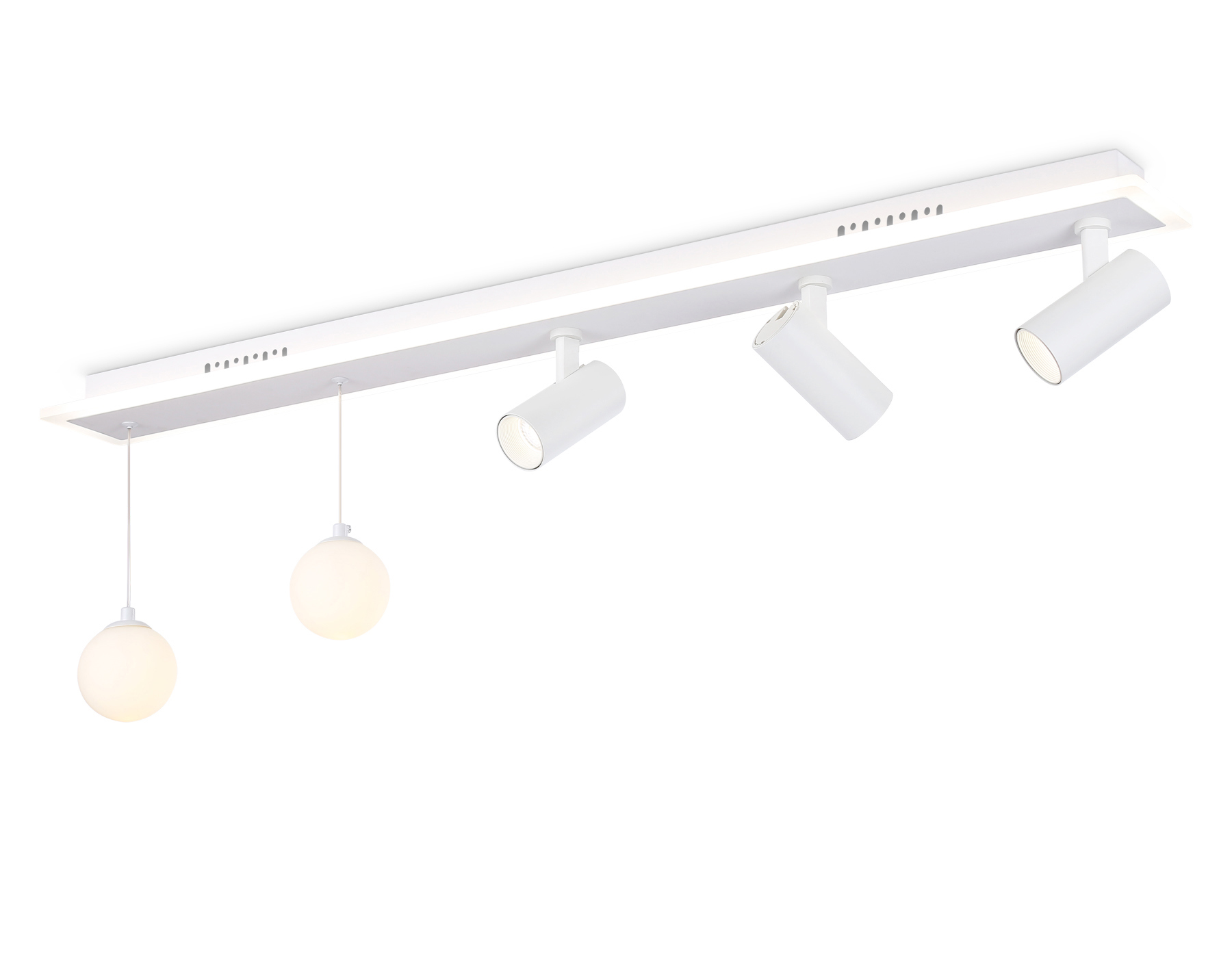 Изображение товара Люстра потолочная светодиодная Ambrella Light Comfort с пультом 10.89 м² регулируемый белый свет цвет белый/белый