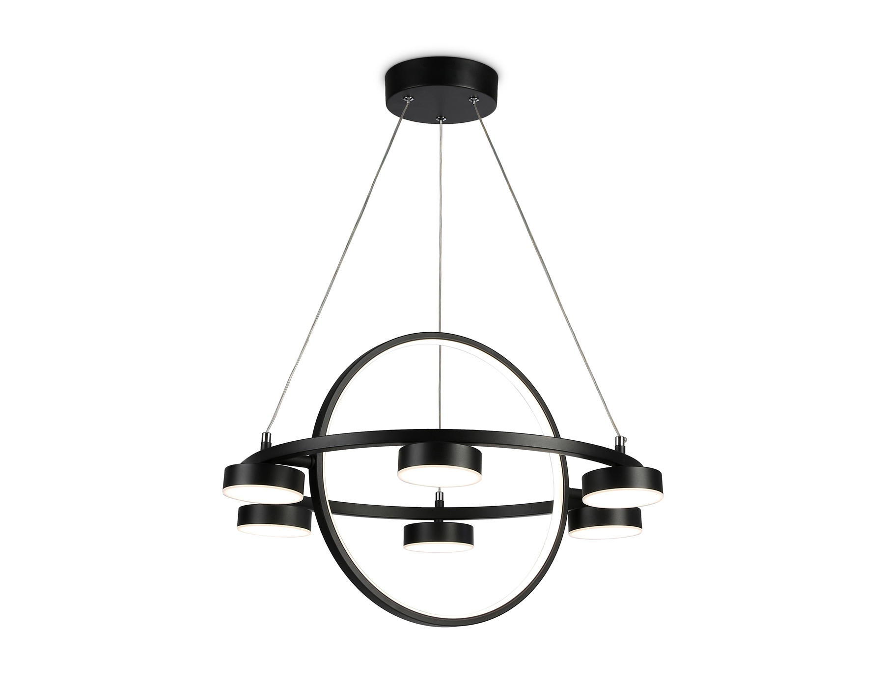 Изображение товара Люстра подвесная светодиодная Ambrella Light Comfort с пультом управления 20 м² регулируемый белый свет цвет черный Изображение товара Люстра подвесная светодиодная Ambrella Light Comfort с пультом управления 20 м² регулируемый белый свет цвет черный