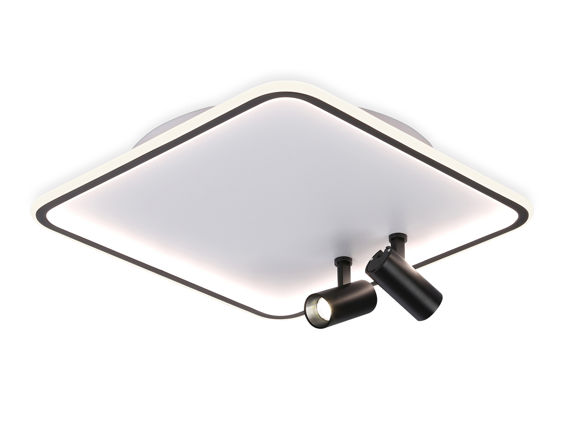 Изображение товара Люстра потолочная светодиодная Ambrella Light Comfort с пультом 15.76 м² регулируемый белый свет цвет белый/черный Изображение товара Люстра потолочная светодиодная Ambrella Light Comfort с пультом 15.76 м² регулируемый белый свет цвет белый/черный