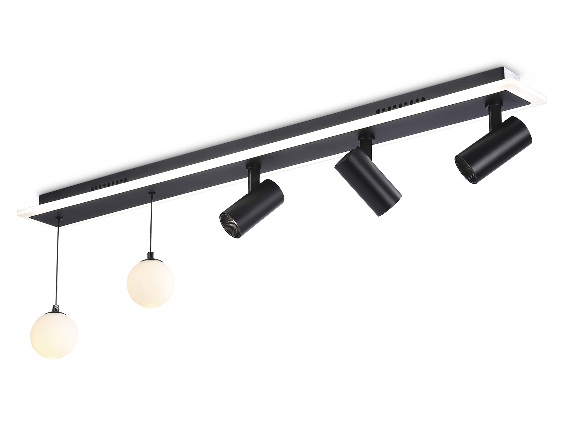 Изображение товара Люстра потолочная светодиодная Ambrella Light Comfort 5 плафонов регулируемый свет Черный