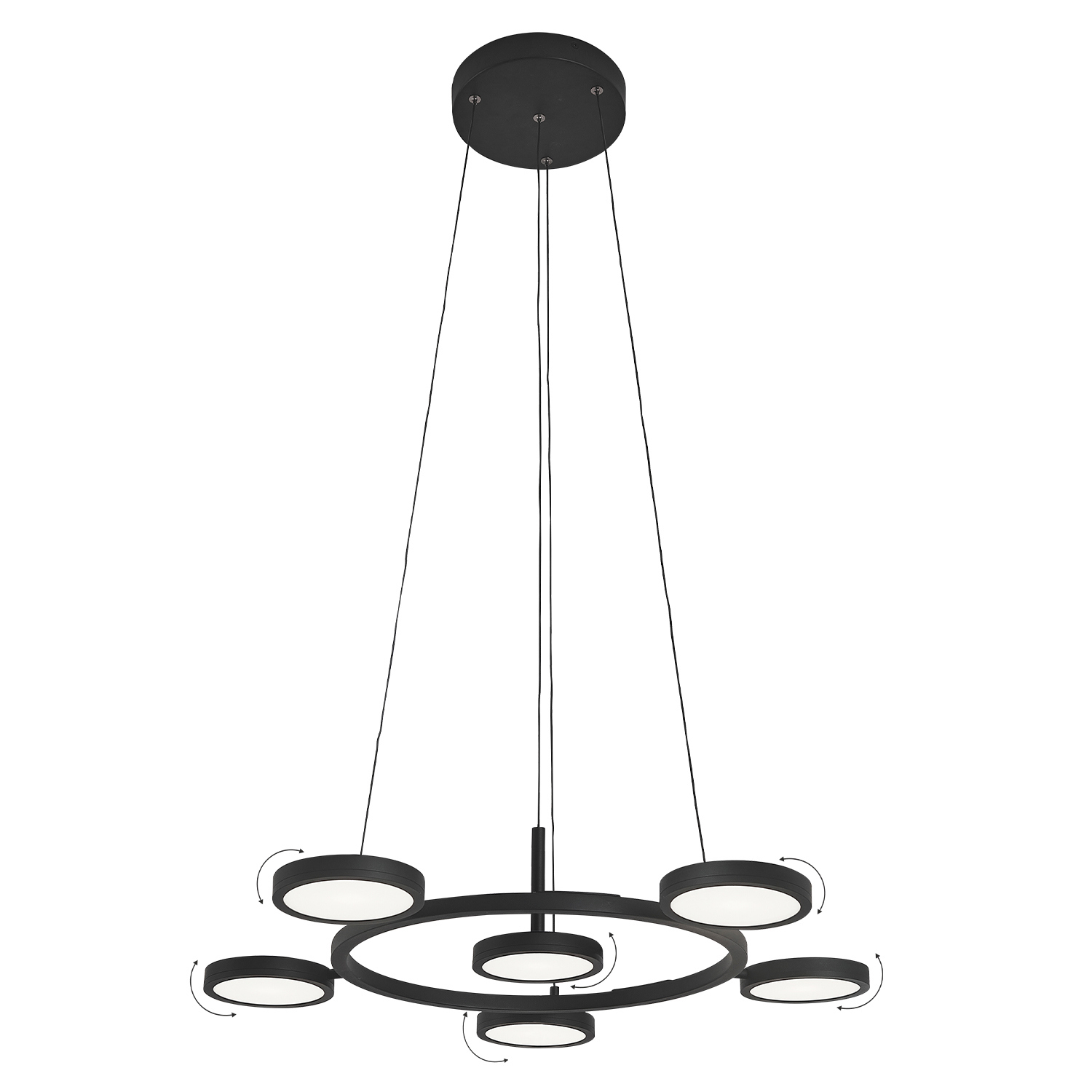 Изображение товара Светильник подвесной светодиодный Crystal Lux Clt 027 Cu_1400_270 11 м² нейтральный белый свет цвет черный