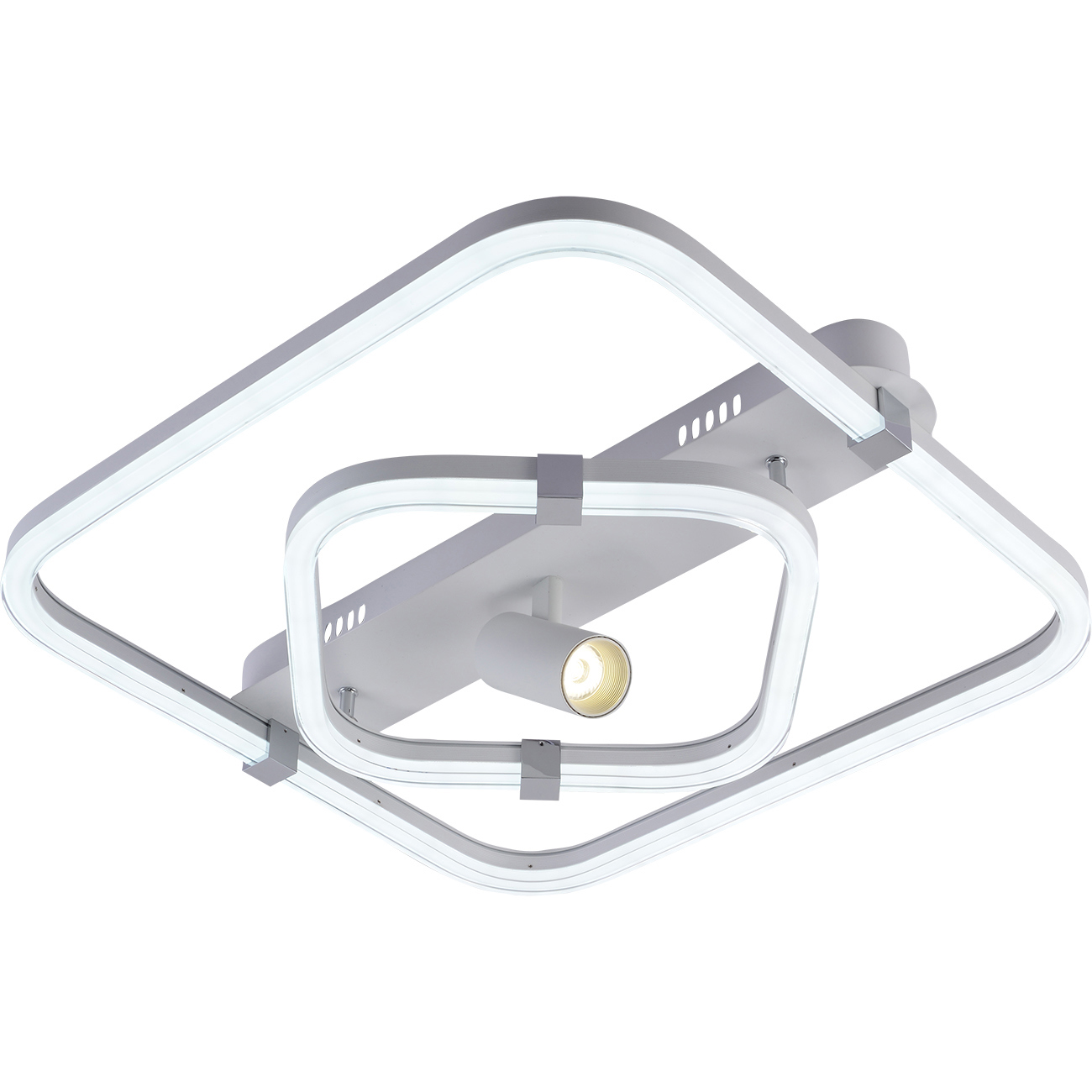 Изображение товара Люстра потолочная светодиодная Escada ESC_10280_2LED Factor с пультом 31.3 м² регулируемый белый свет цвет серый/серебристый