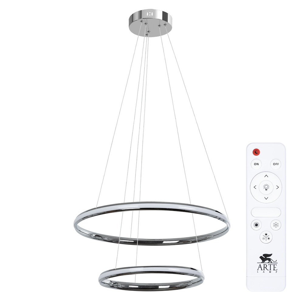 Изображение товара Люстра подвесная светодиодная Arte Lamp Meridiana регулируемый белый свет хром