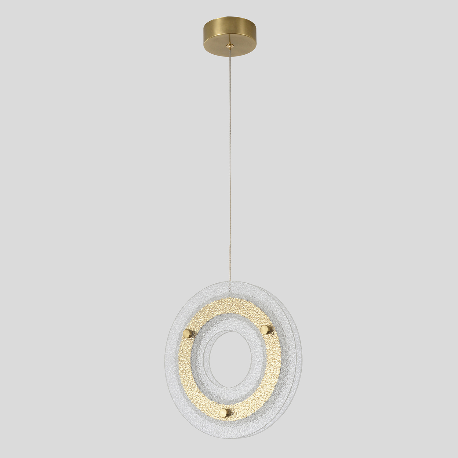 Изображение товара Светильник подвесной светодиодный Crystal Lux Diego Cu_1581_225 10 м² теплый белый (желтый) свет цвет латунь