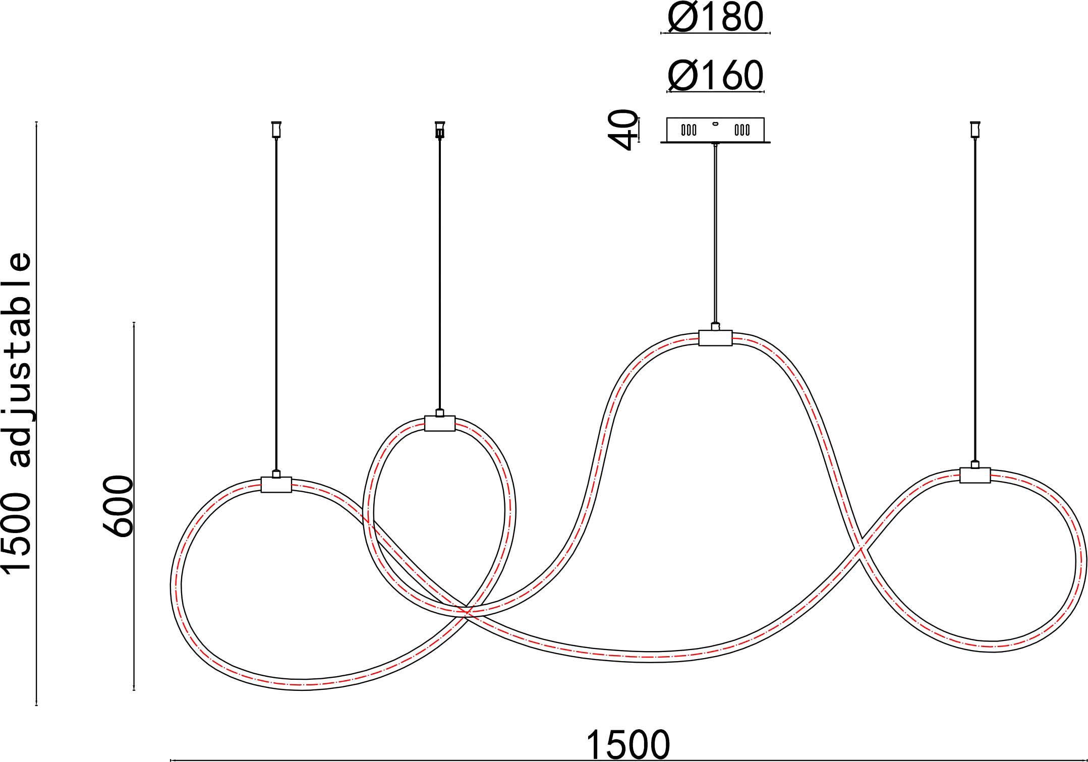 Изображение товара Люстра подвесная светодиодная Arte Lamp Klimt 55W стиль Современный черный дизайн