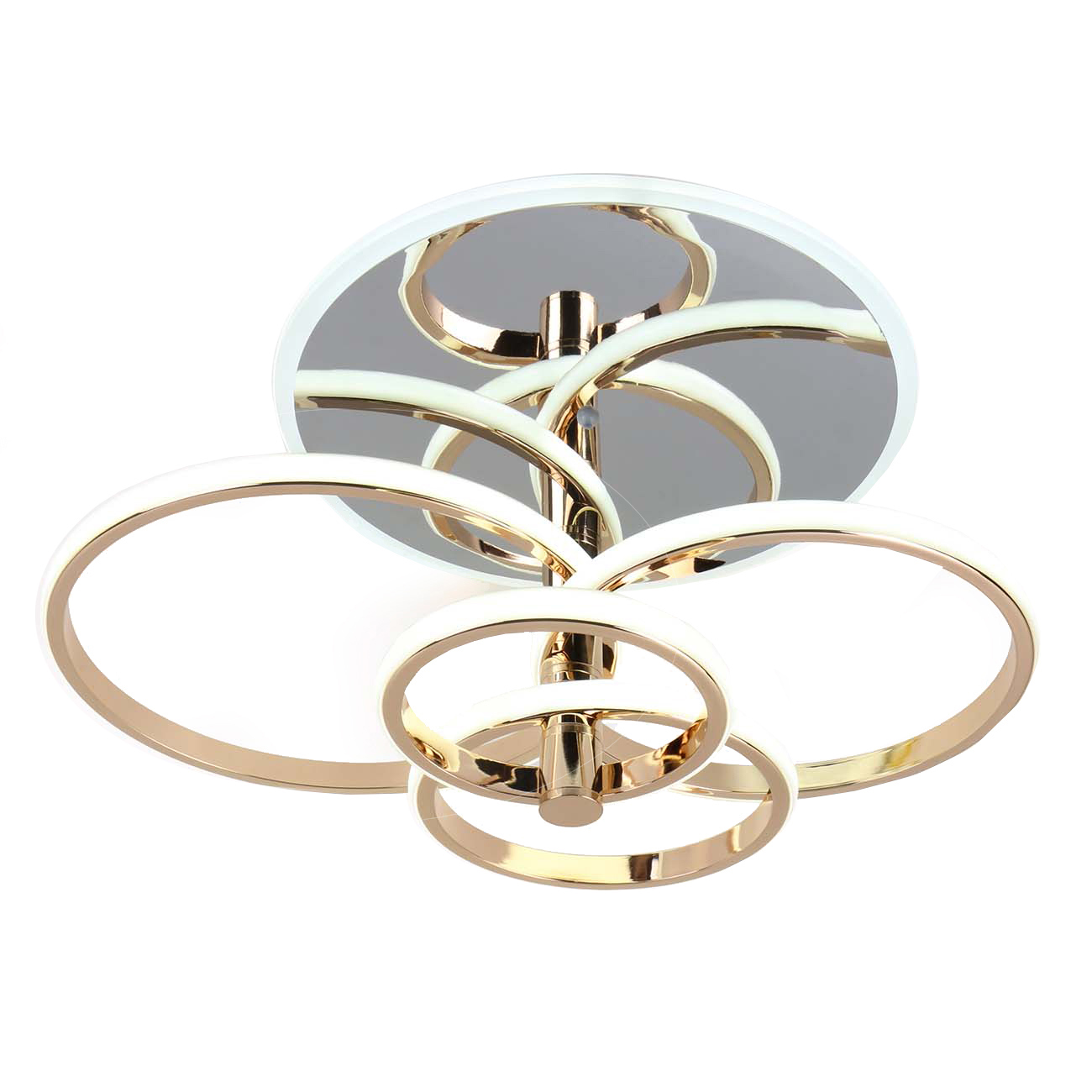 Изображение товара Люстра потолочная светодиодная Escada Contour с пультом 21.6 м² регулируемый белый свет цвет серый/серебристый