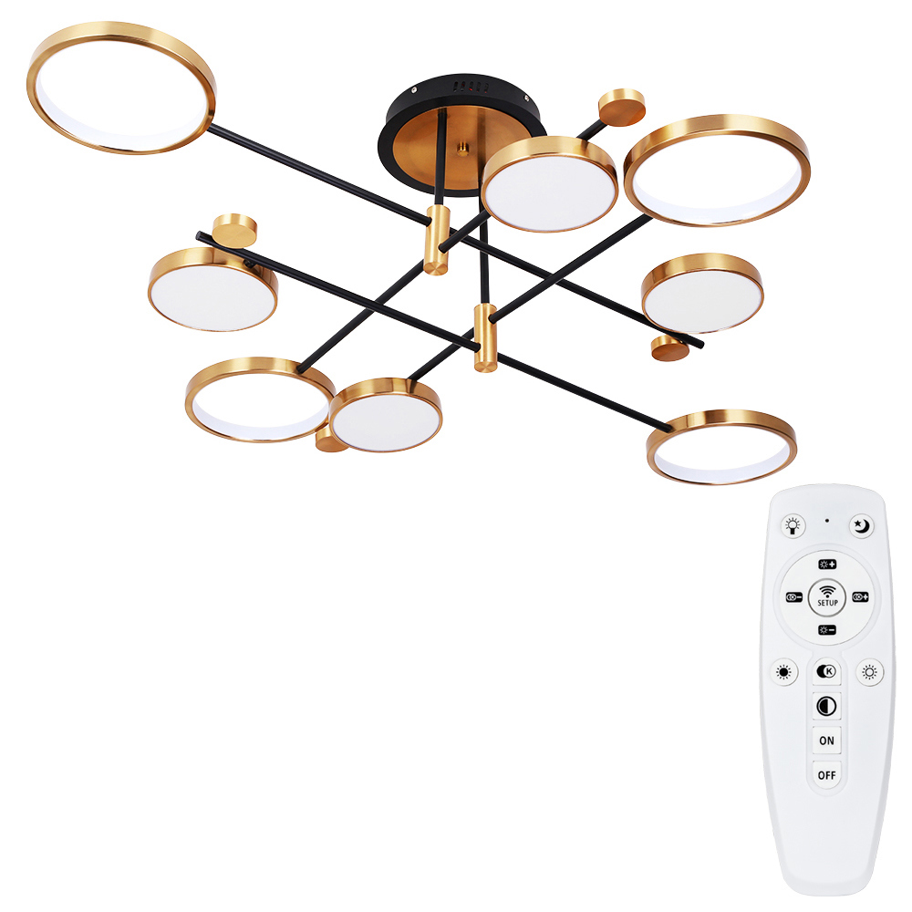 Изображение товара Люстра потолочная светодиодная Arte Lamp Holly с пультом управления 6.7 м² регулируемый белый свет цвет медь Изображение товара Люстра потолочная светодиодная Arte Lamp Holly с пультом управления 6.7 м² регулируемый белый свет цвет медь